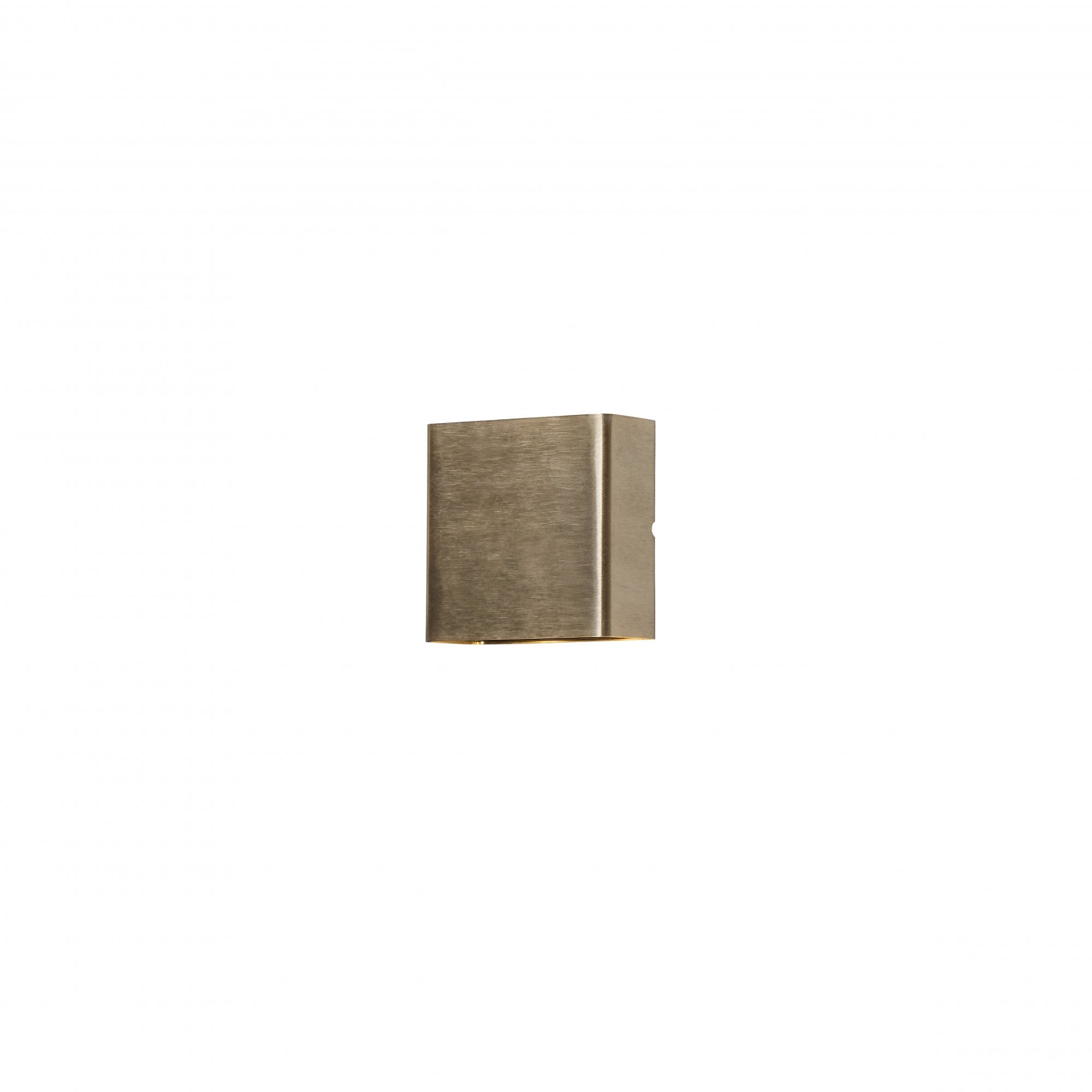Konstsmide Chieri Square LED Wall Light - Brass