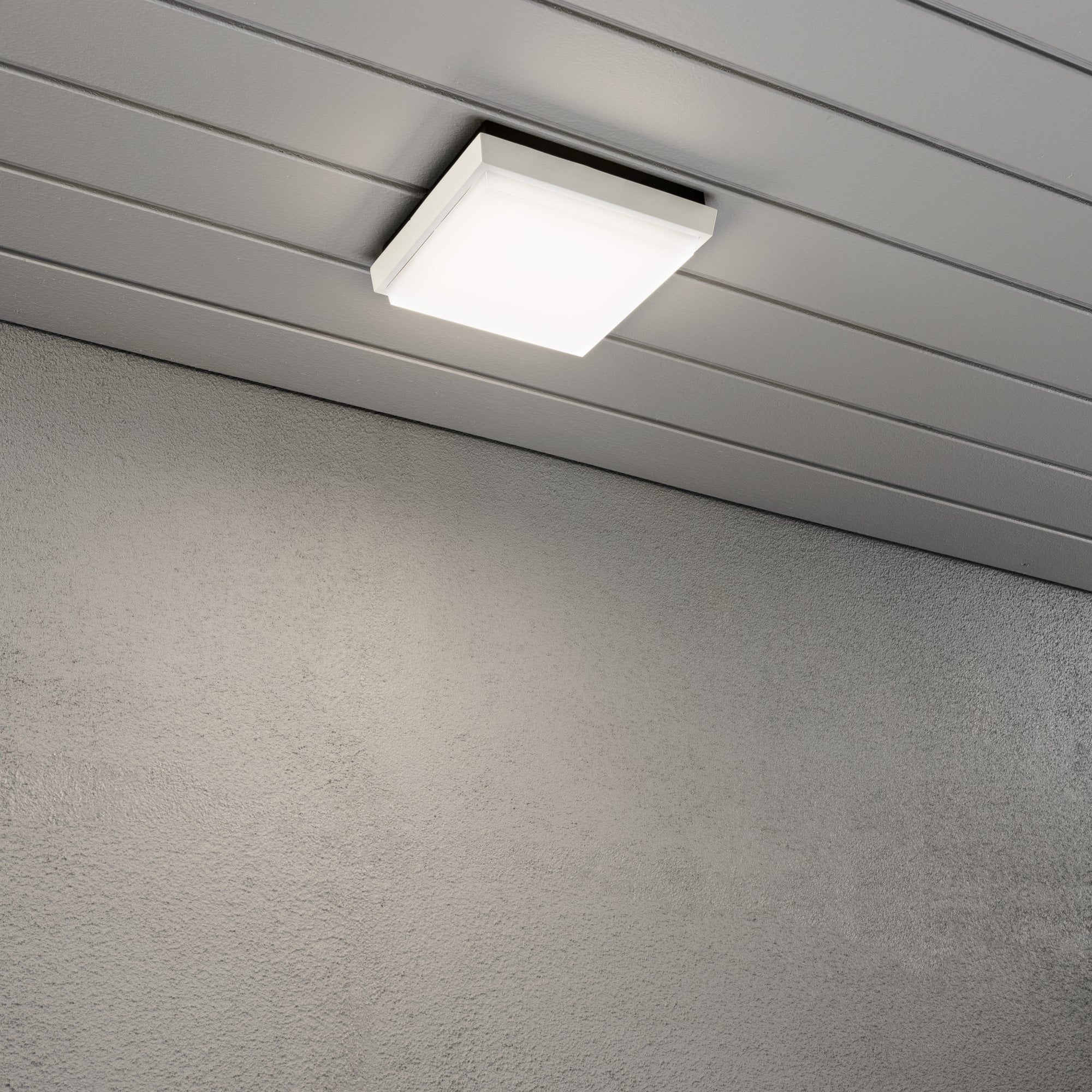 Konstsmide Casena Square LED Flush Fitting - Matt White