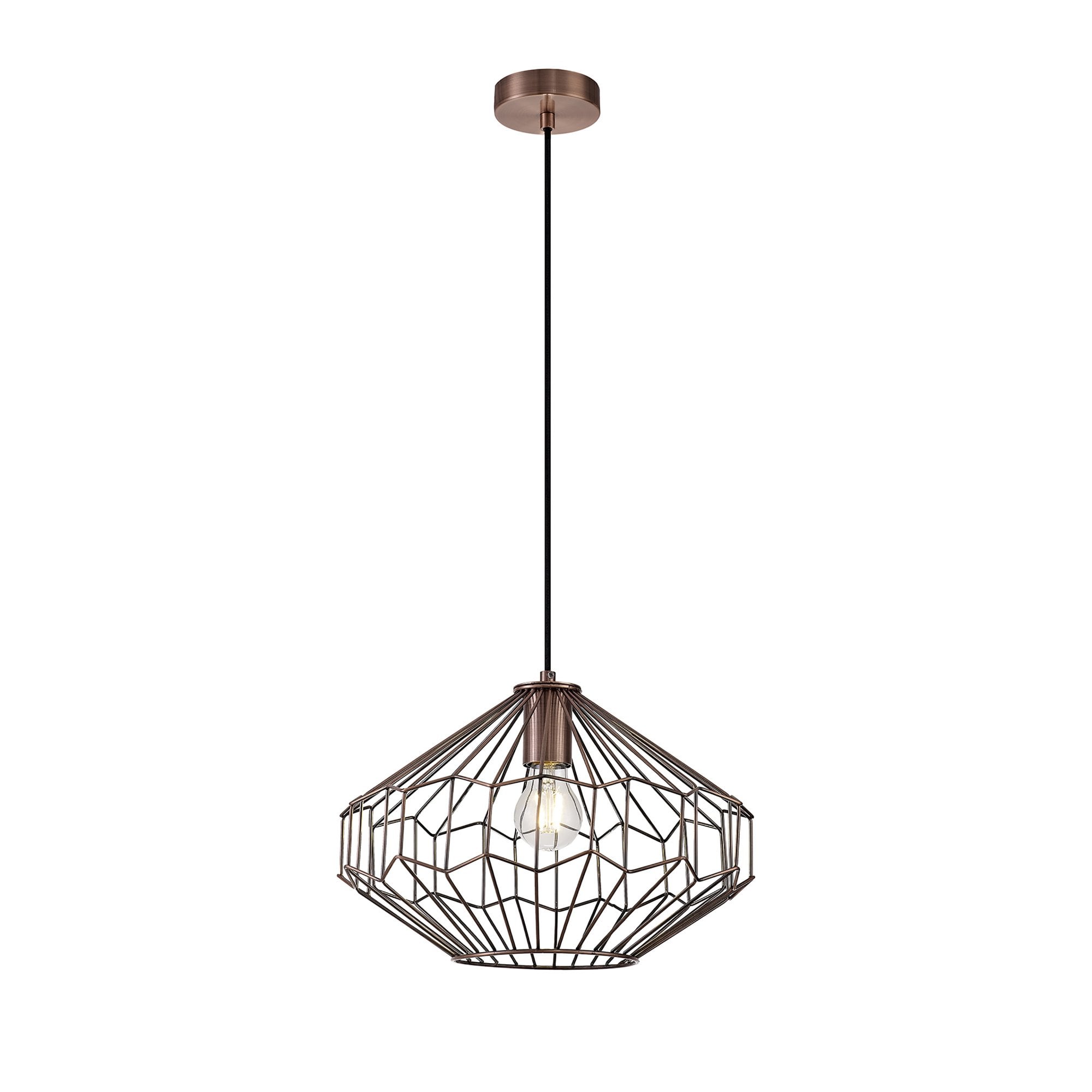 Fabula Beatrice Medium Pendant - Antique Copper & Black