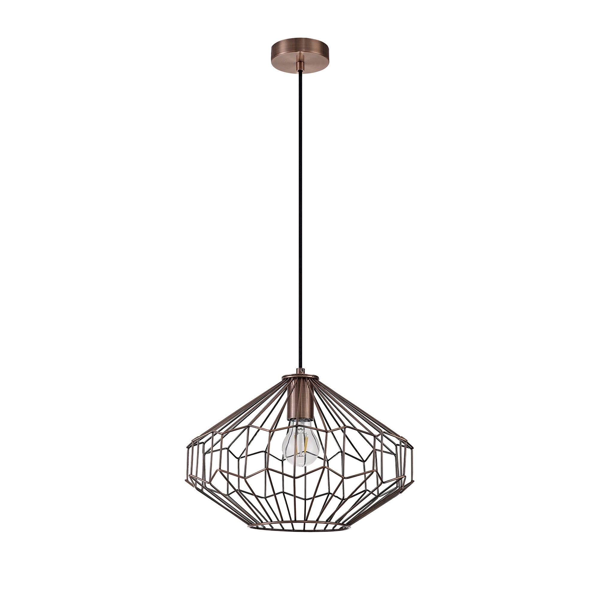 Fabula Beatrice Medium Pendant - Antique Copper & Black
