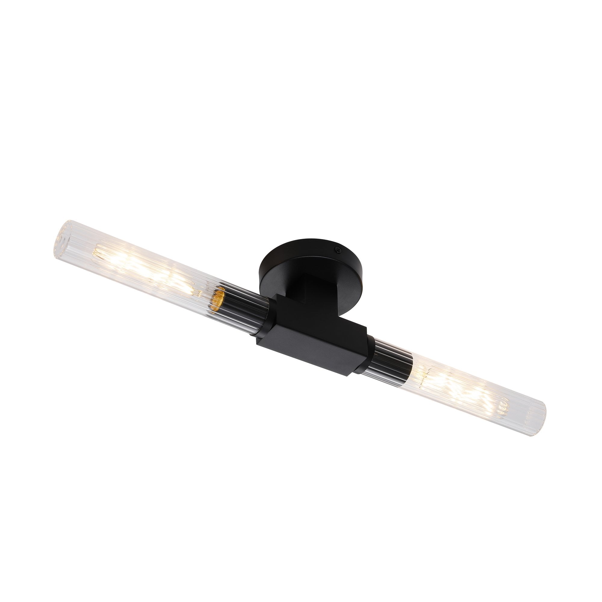 Fabula Beech Tree 2 Light Flush Light - Satin Black - IP44