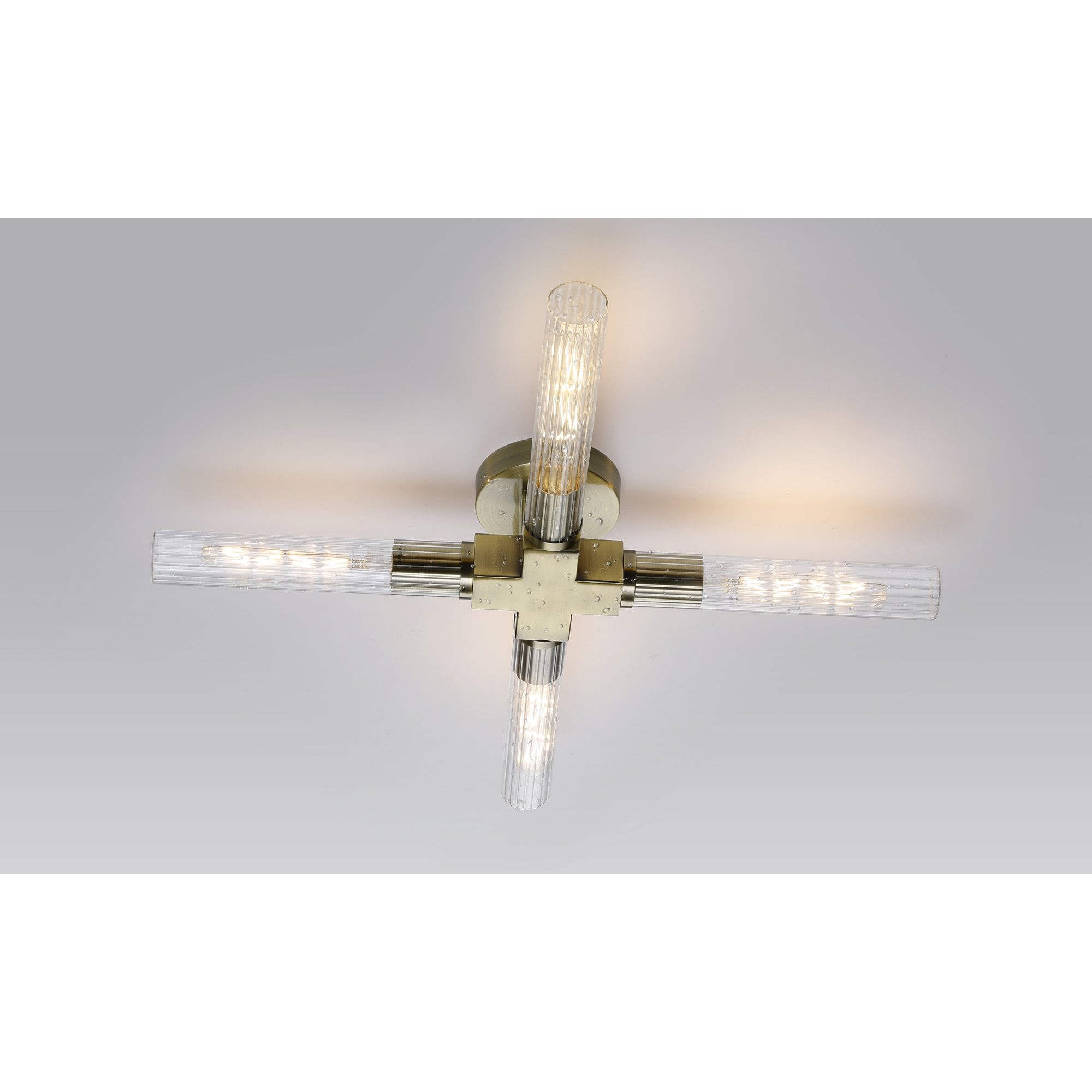Fabula Beech Tree 4 Light Flush Light - Antique Brass - IP44