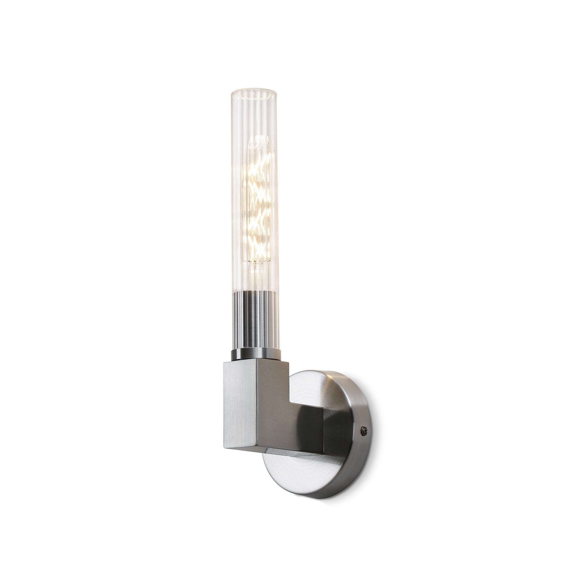 Fabula Beech Tree Single Wall Light - Satin Nickel - IP44