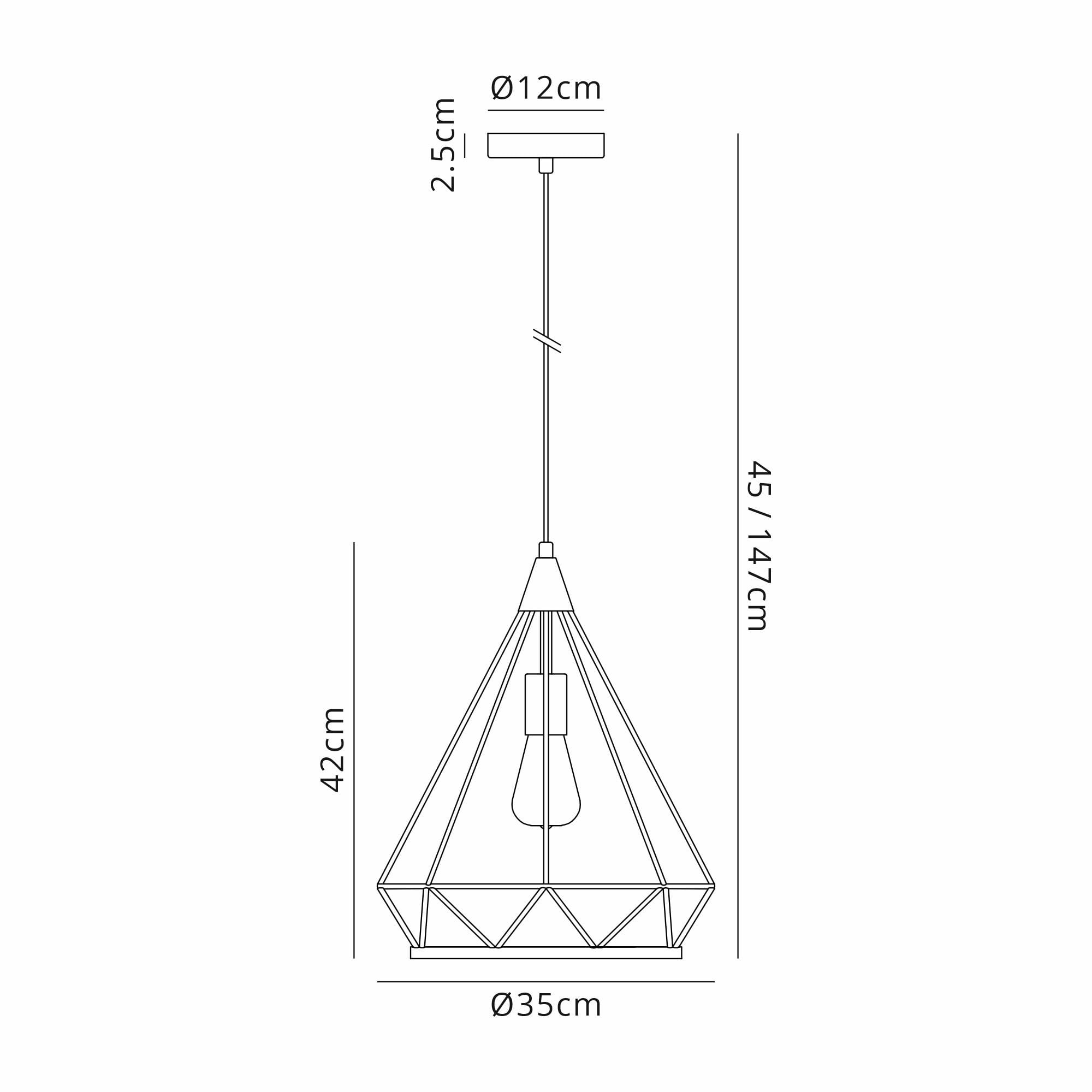 Fabula Beverley Large Diamond Pendant - Gold