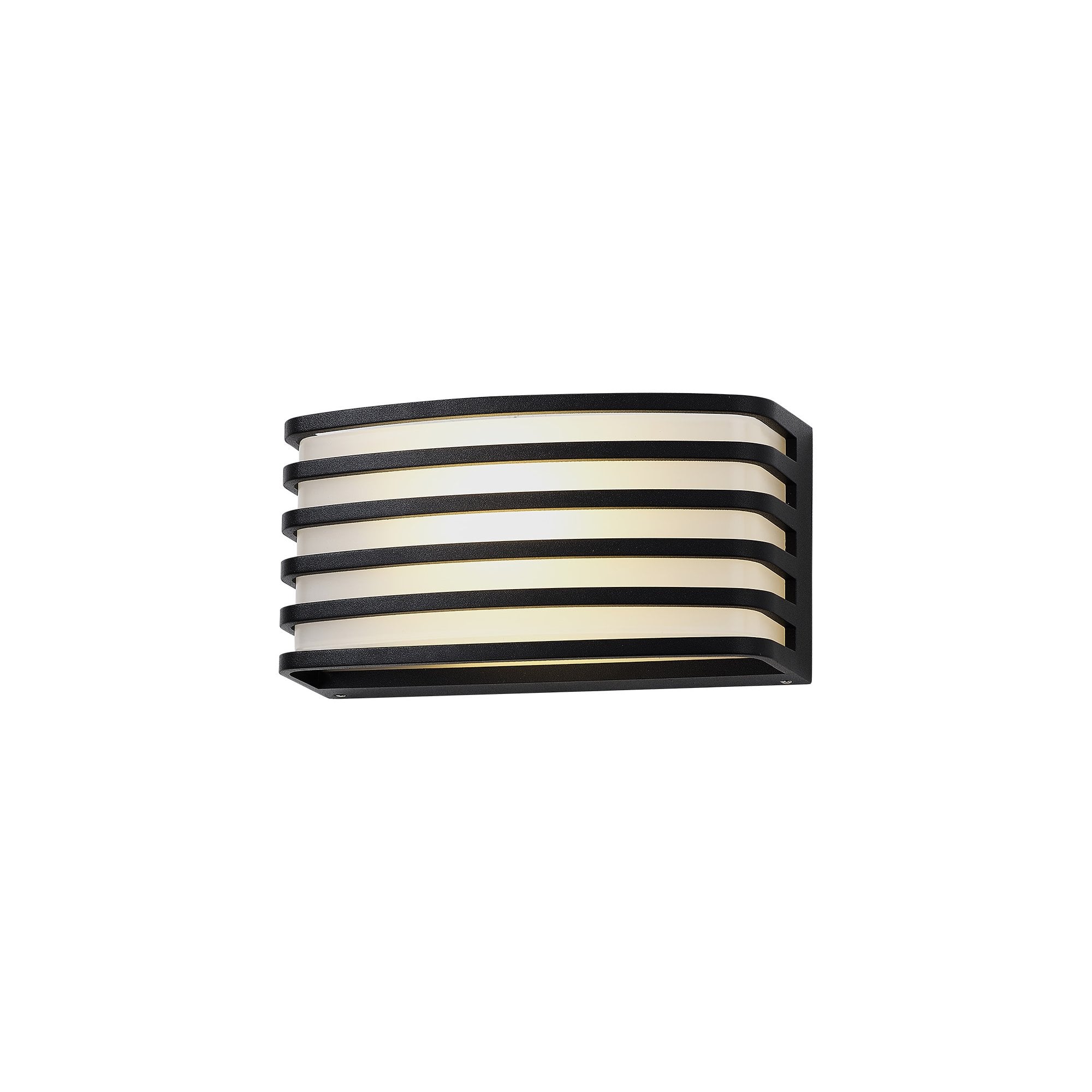 Fabula Blandford Wall Lamp - Matt Black & Opal PC Shade