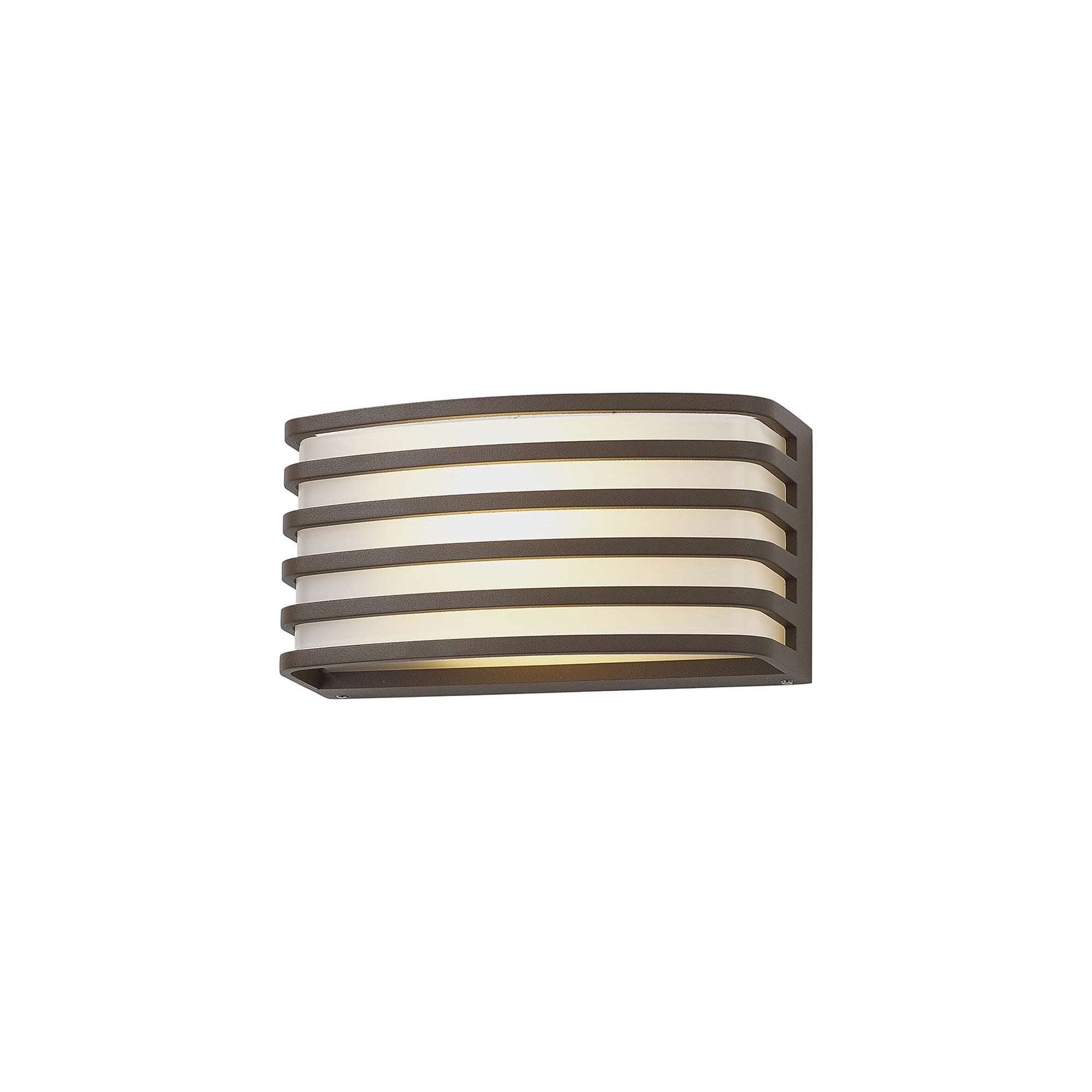 Fabula Blandford Wall Lamp - Matt Brown & Opal PC Shade