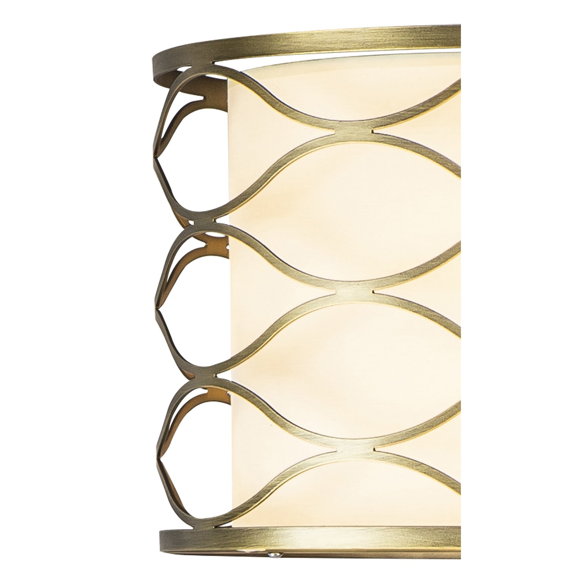 Fabula Carbis 3 Light Floor Lamp - Aged Gold & Cream Fabric Shade