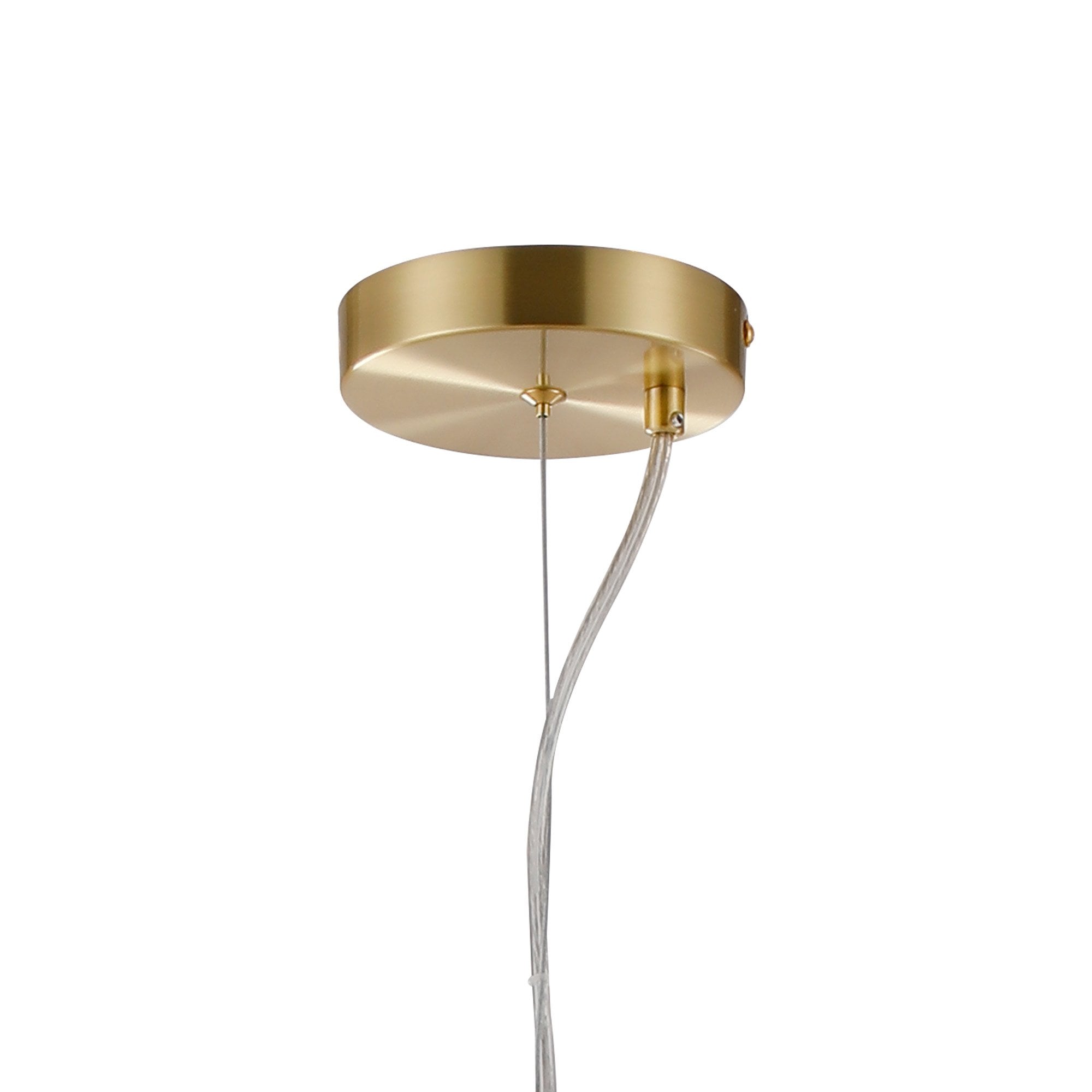 Fabula Deacon 5 Light Pendant - Satin Gold & Chrome Plated Glass