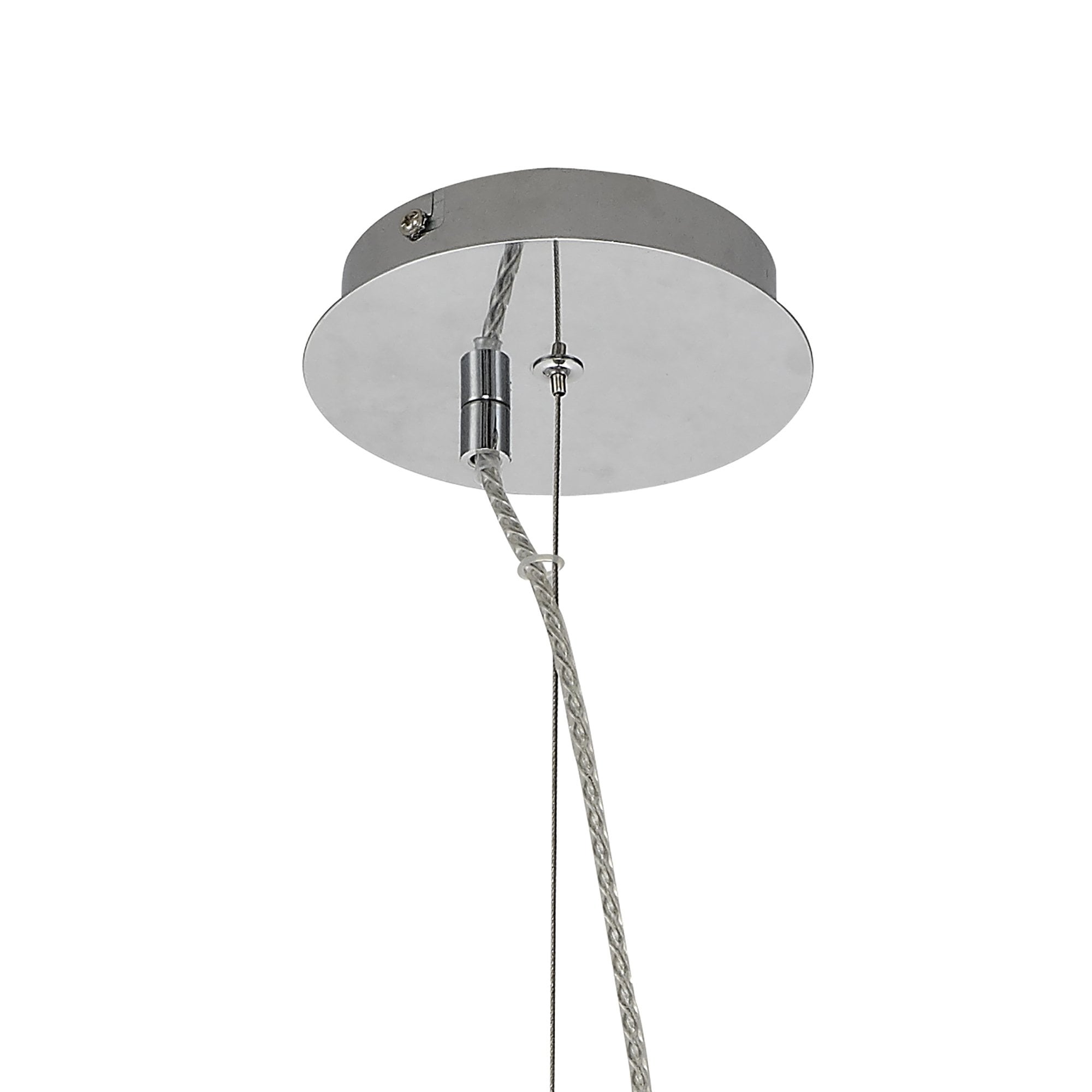 Fabula Elgar 28cm Round Pendant - Chrome & Clear Glass