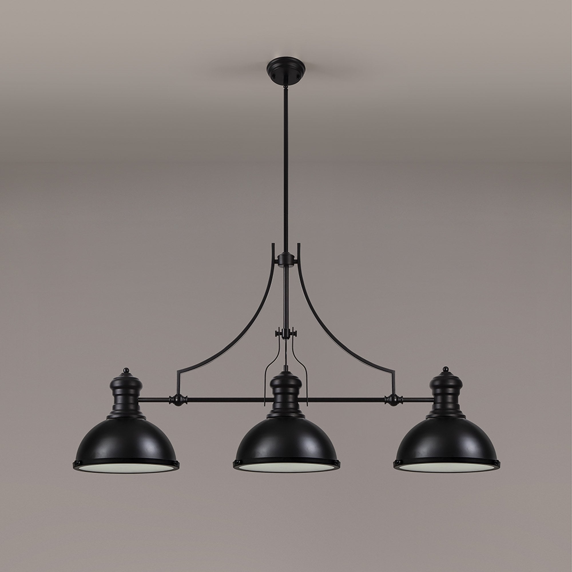 Fabula Epping 3 Light Linear Pendant - Matt Black