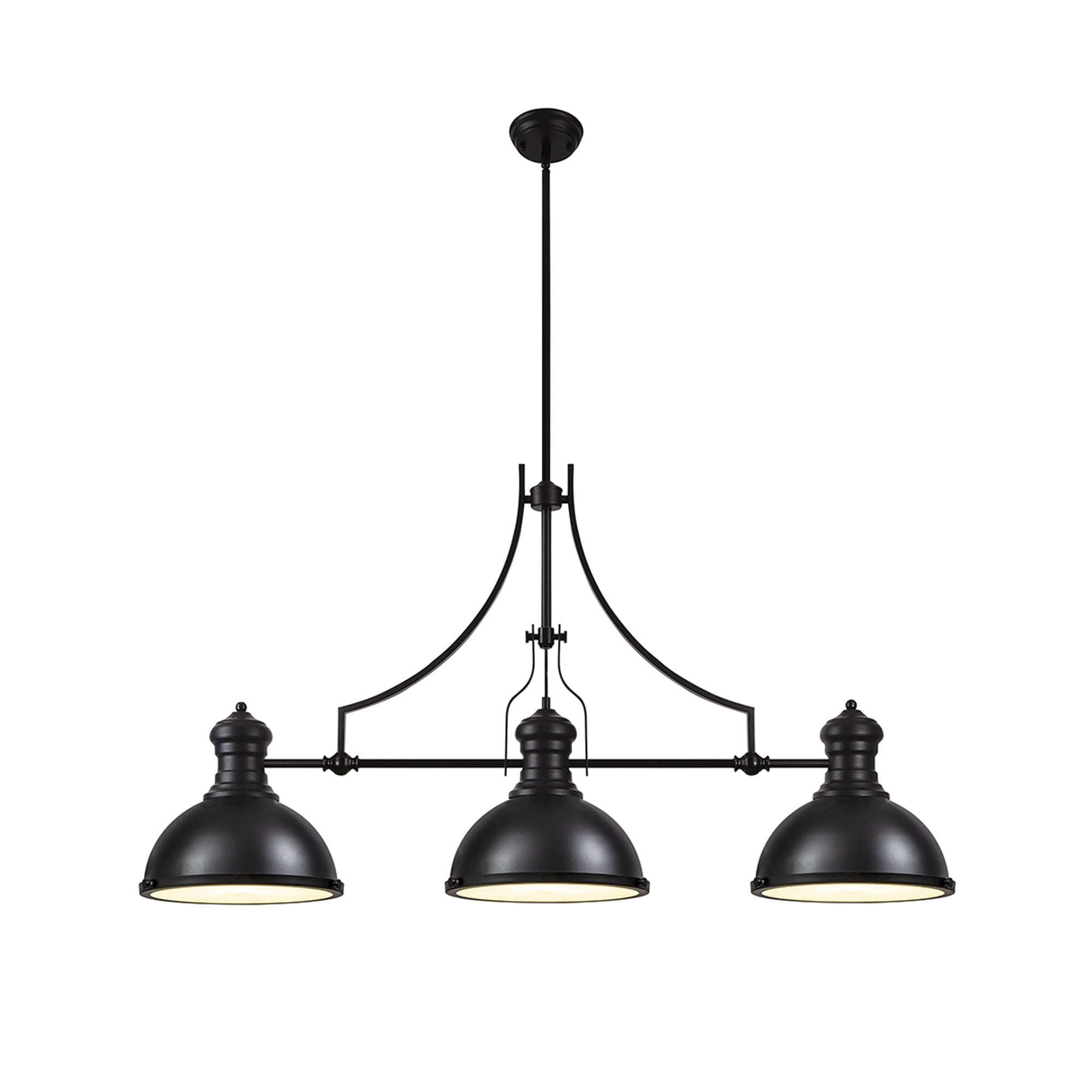 Fabula Epping 3 Light Linear Pendant - Matt Black