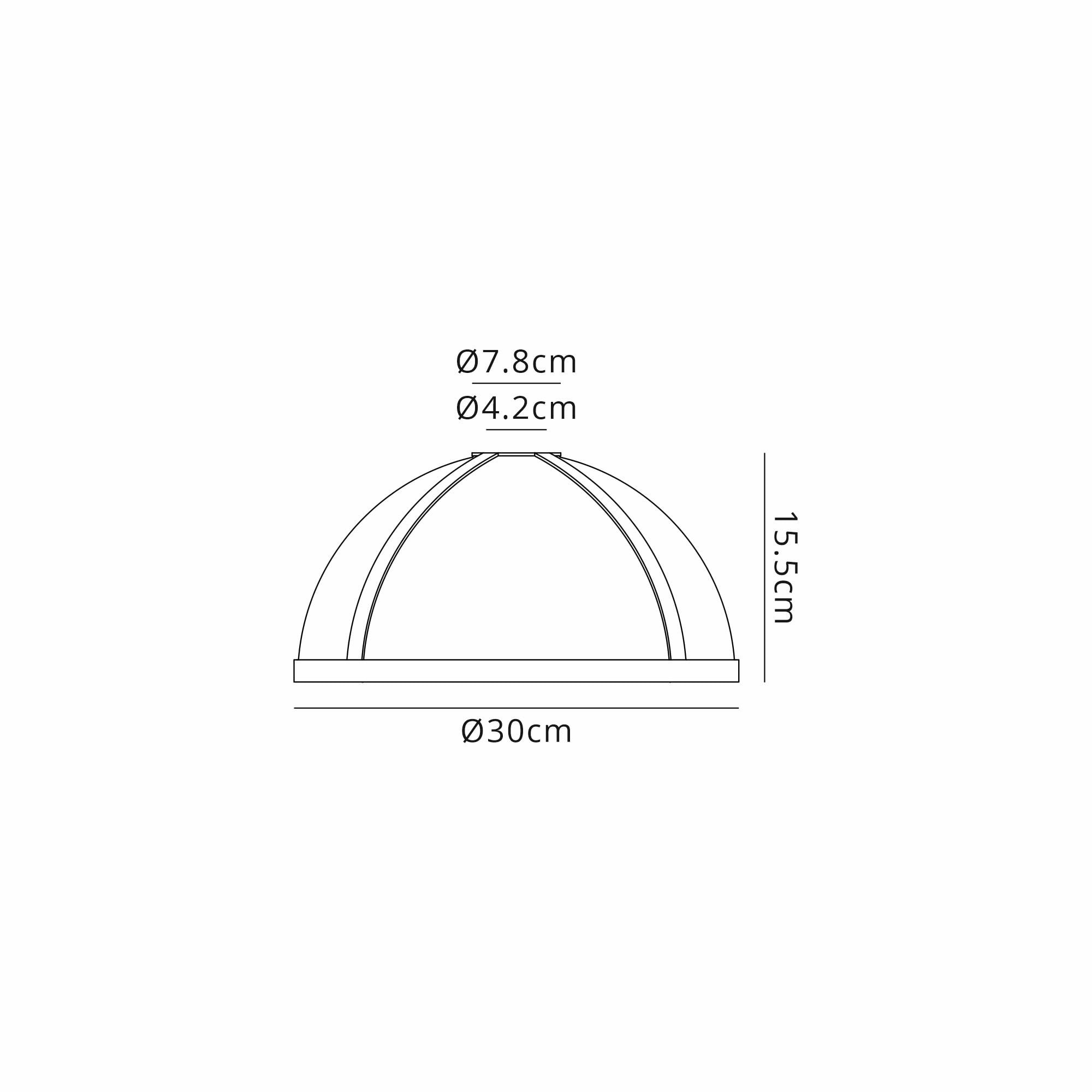 Fabula Epping 30cm Round Shade - Antique Brass & Clear Glass - Shade Only