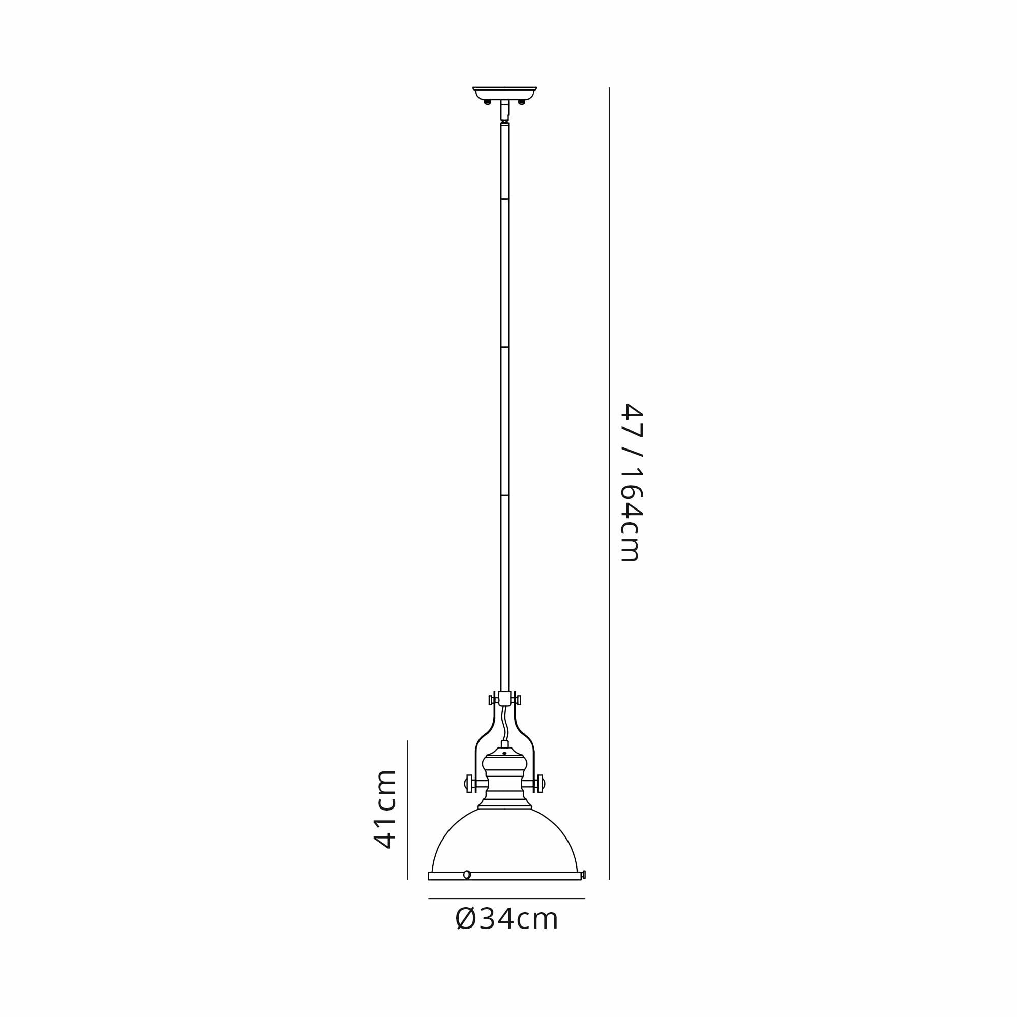 Fabula Epping Single Pendant - Matt Black