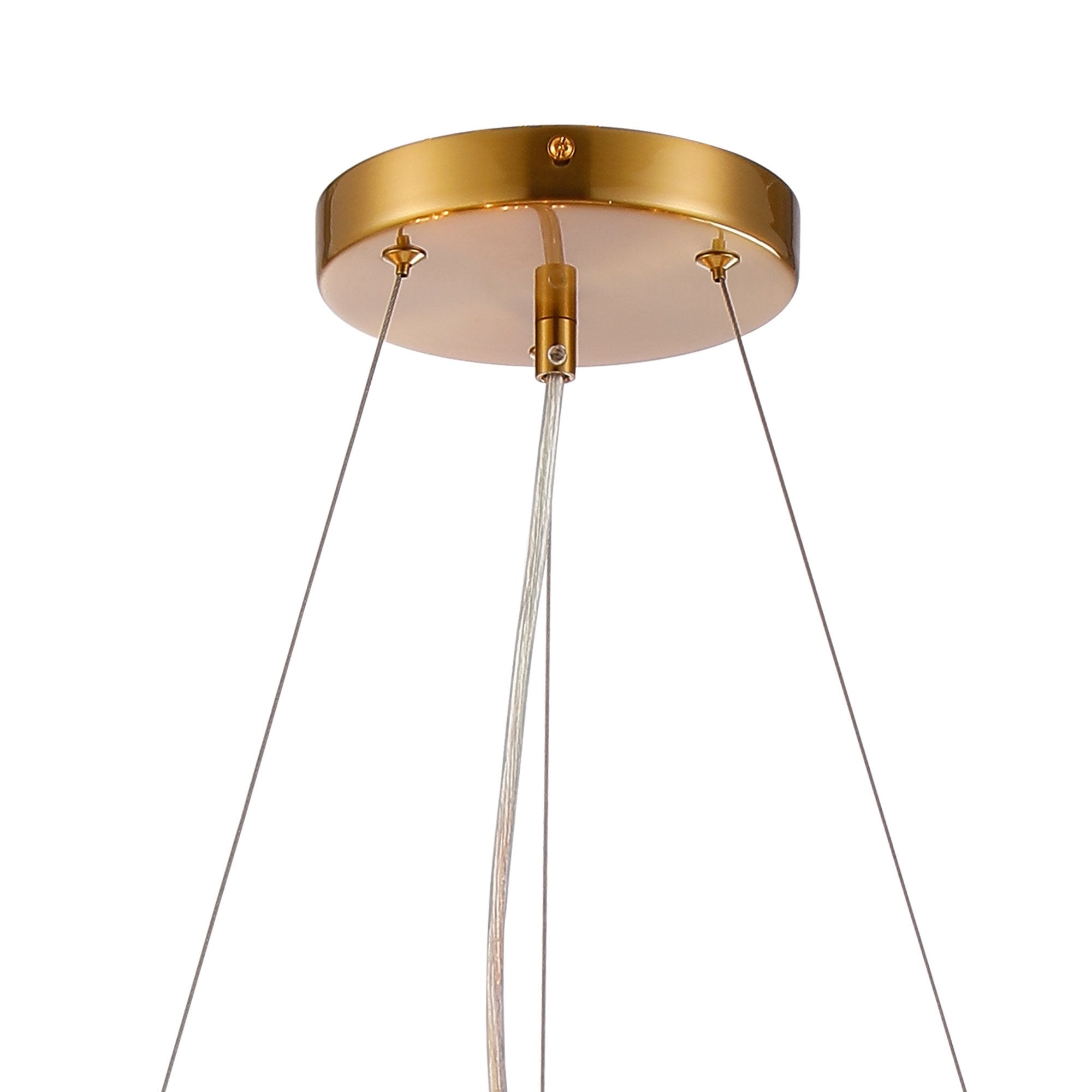 Fabula Farnley 18 Light Round Pendant - Brass & Smoked Glass