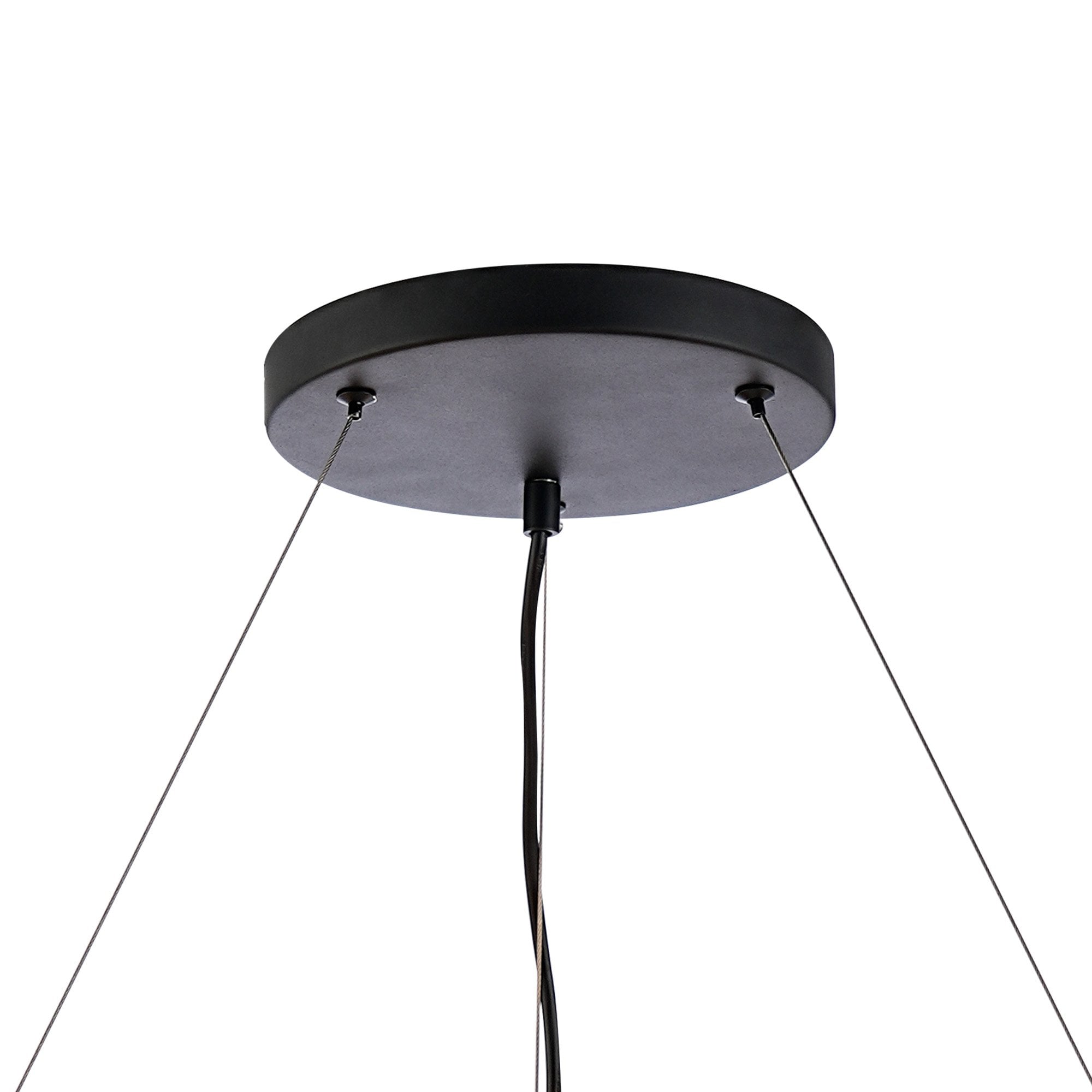 Fabula Farnley 24 Light Round Pendant - Satin Black & Clear Glass