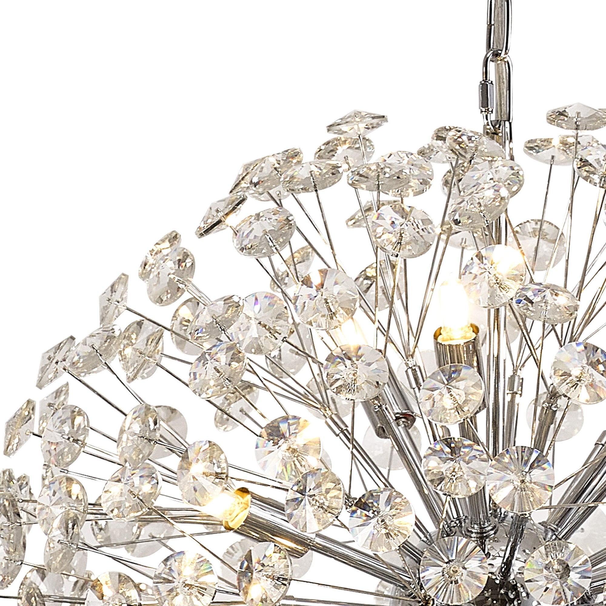 Fabula Grosvenor 12 Light Spherical Pendant - Polished Chrome & Crystal