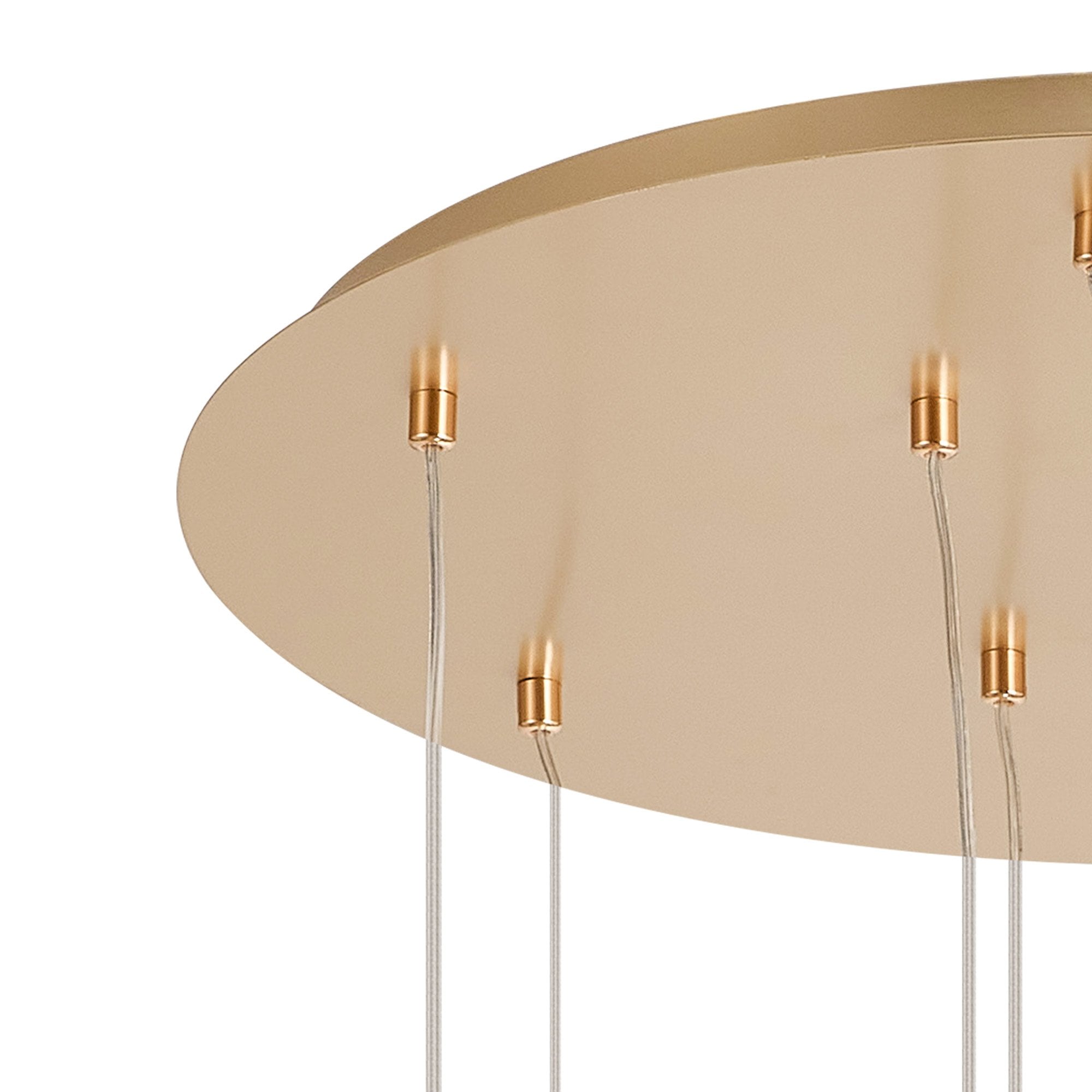 Fabula Grosvenor 13 Light Round Multi-Drop Pendant - French Gold & Crystal Glass