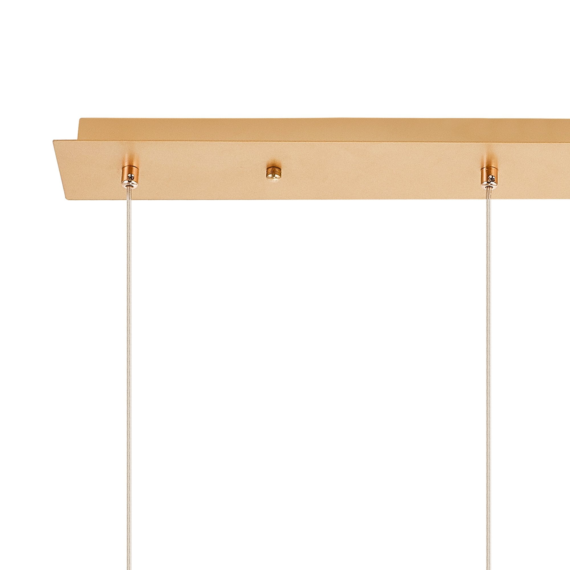 Fabula Grosvenor 3 Light Linear Pendant - French Gold & Crystal Glass