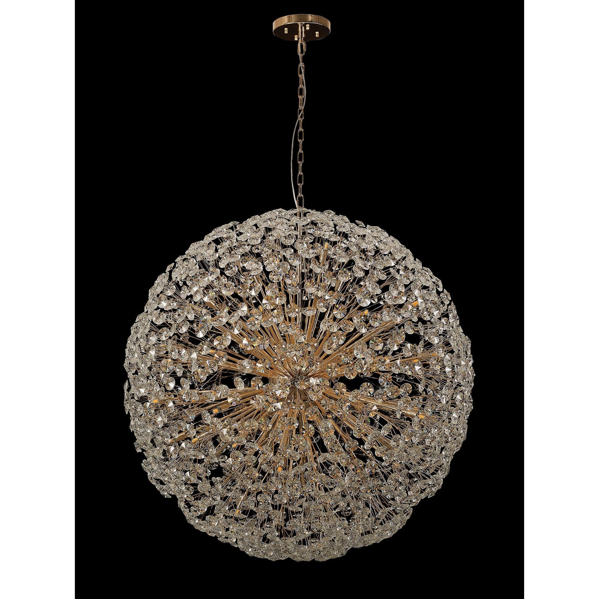 Fabula Grosvenor 64 Light Spherical Pendant - French Gold & Crystal