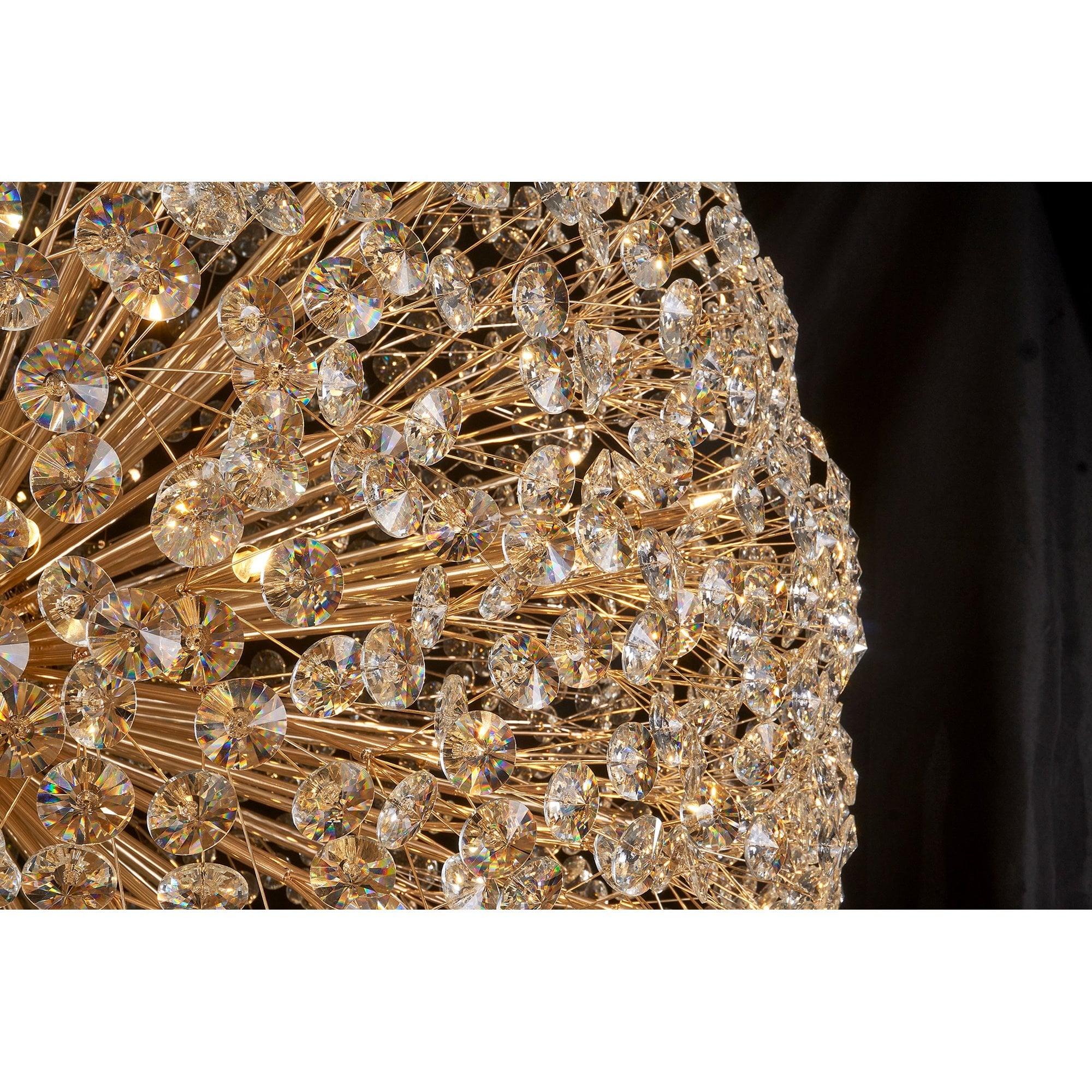 Fabula Grosvenor 64 Light Spherical Pendant - French Gold & Crystal