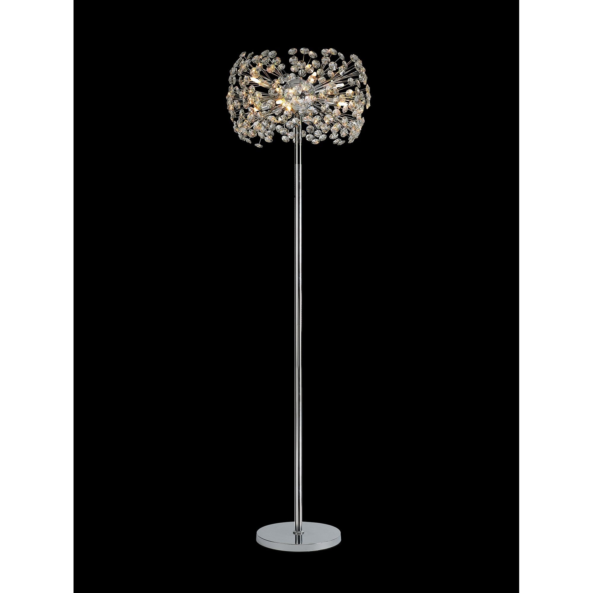 Fabula Grosvenor 8 Light Floor Lamp - Polished Chrome & Crystal