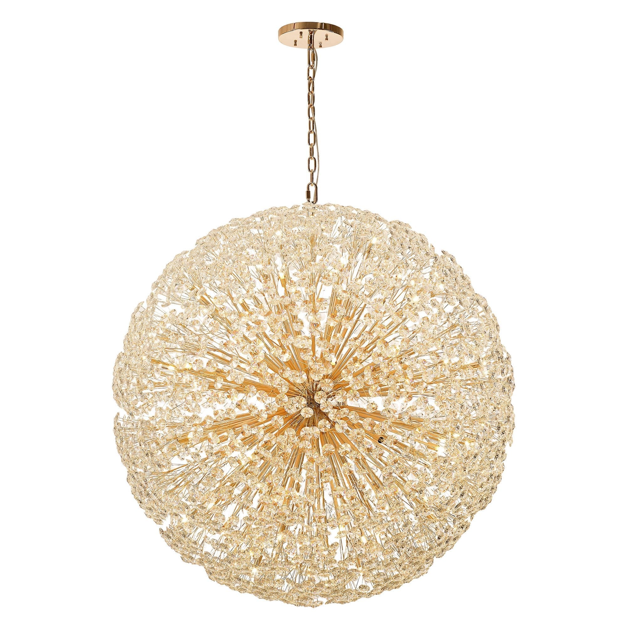 Fabula Grosvenor 84 Light Spherical Pendant - French Gold & Crystal