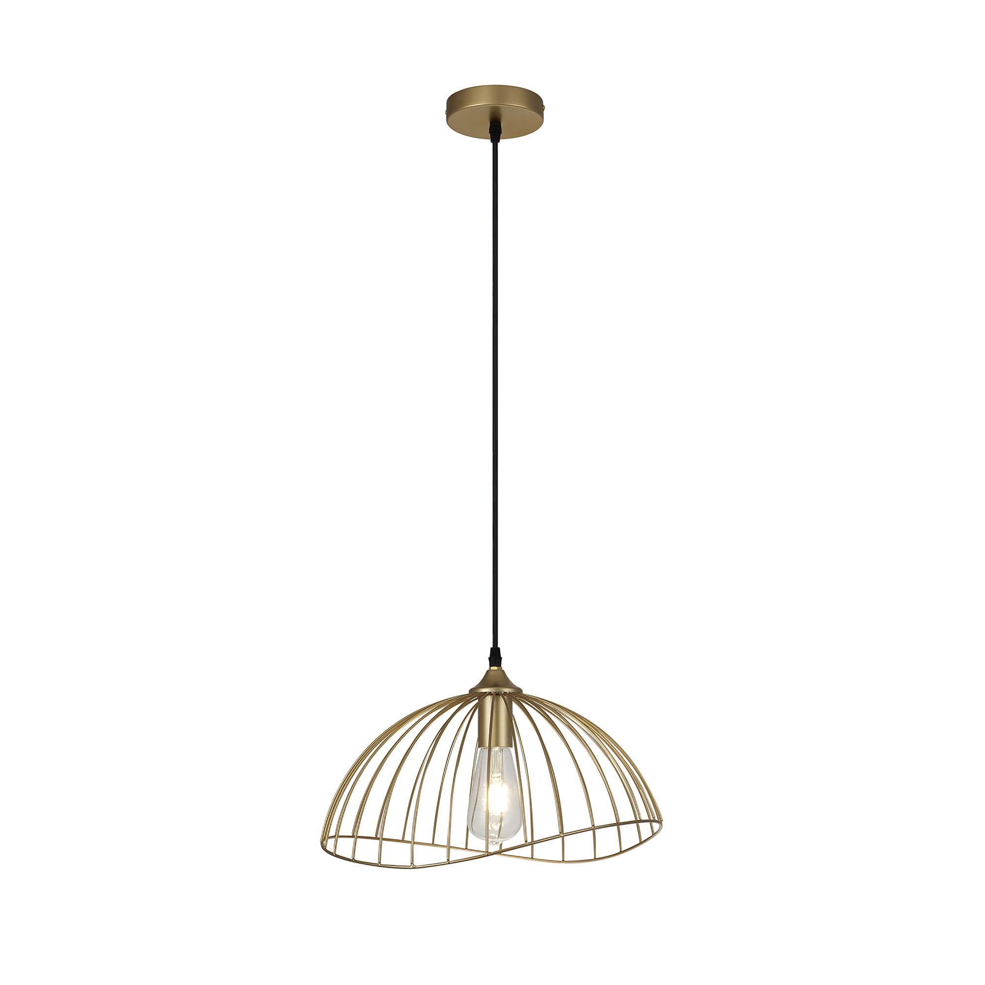 Fabula Halstead Single Dome Pendant - Painted Gold
