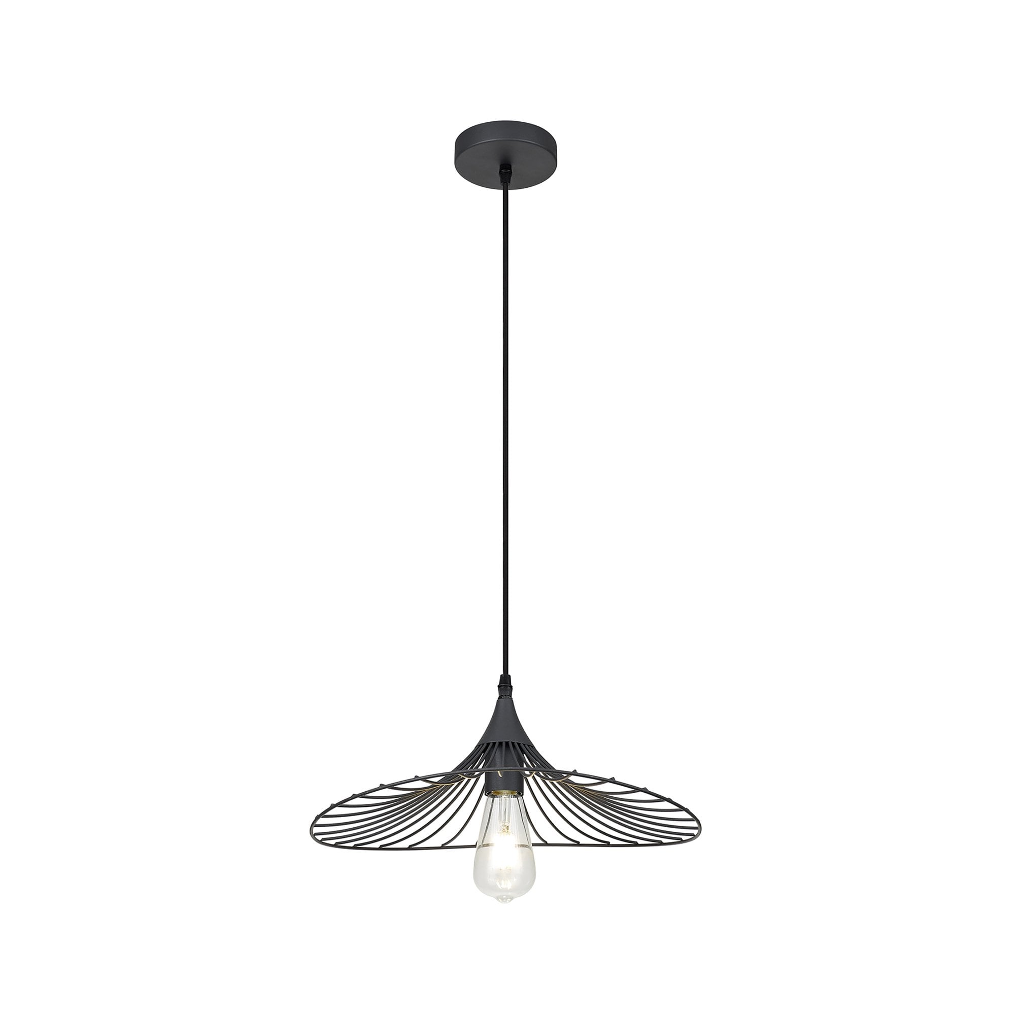 Fabula Halstead Single Shallow Pendant - Graphite