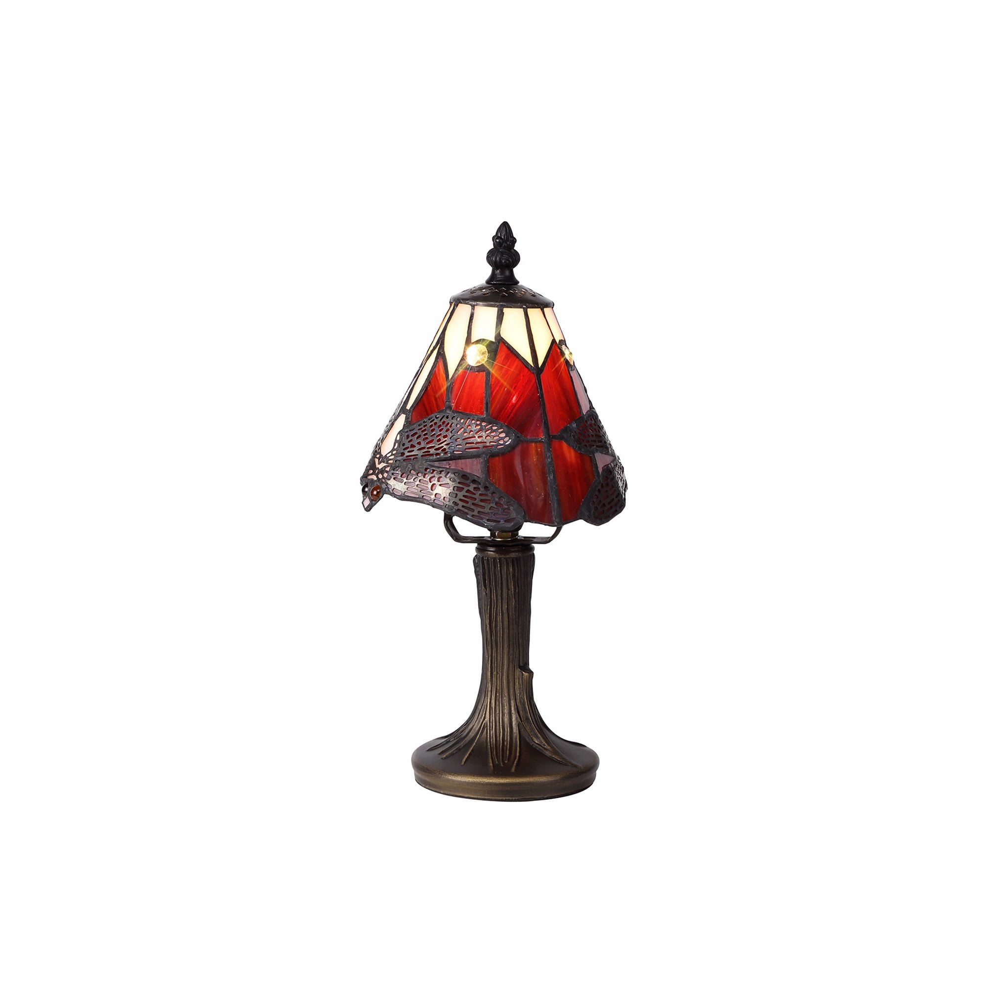 Fabula Hornbeam Single Tiffany Table Lamp - Purple & Pink