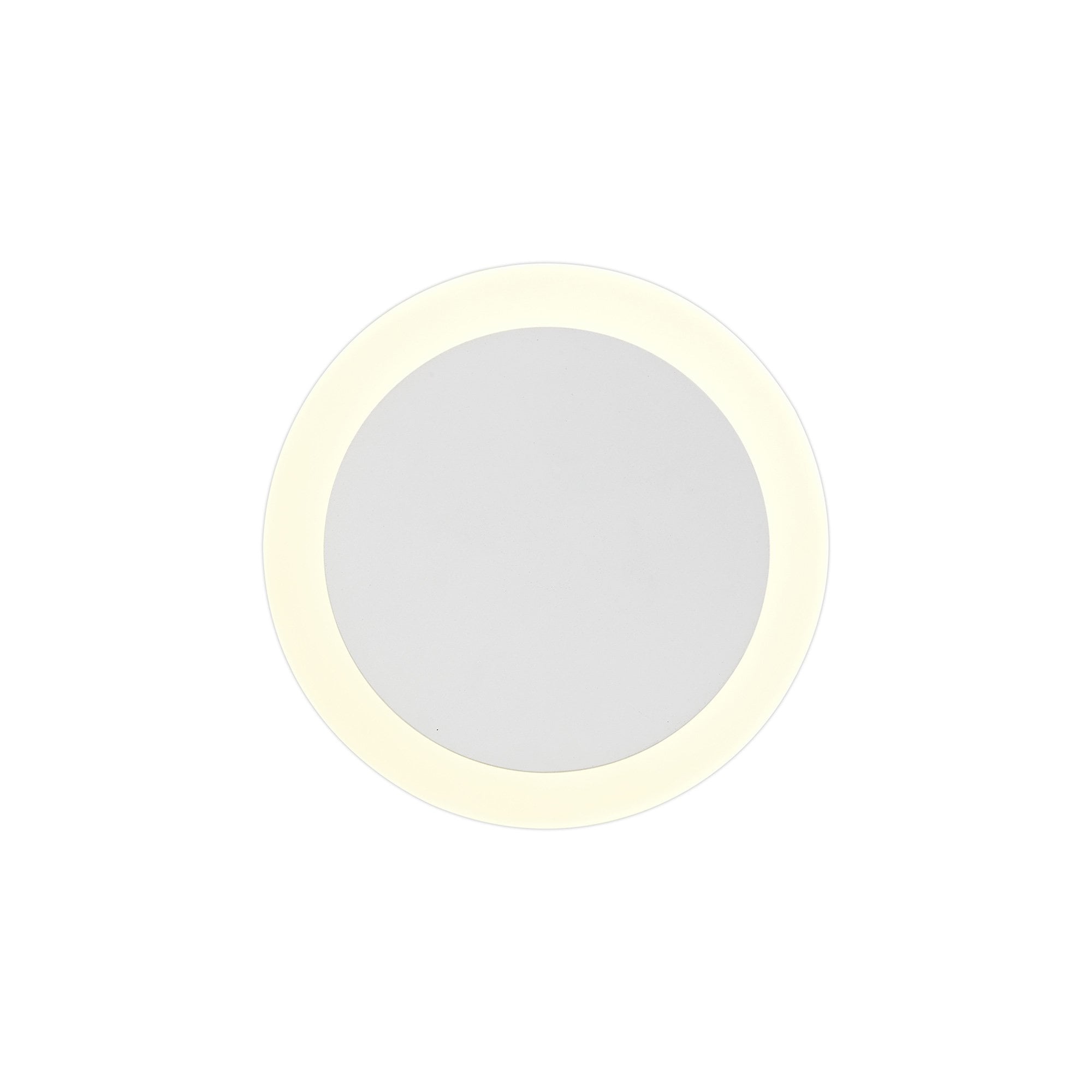 Fabula Kingsley Magnetic Base LED Wall Lamp - 15/19cm Round - Central - Sand White & Acrylic Frosted Diffuser