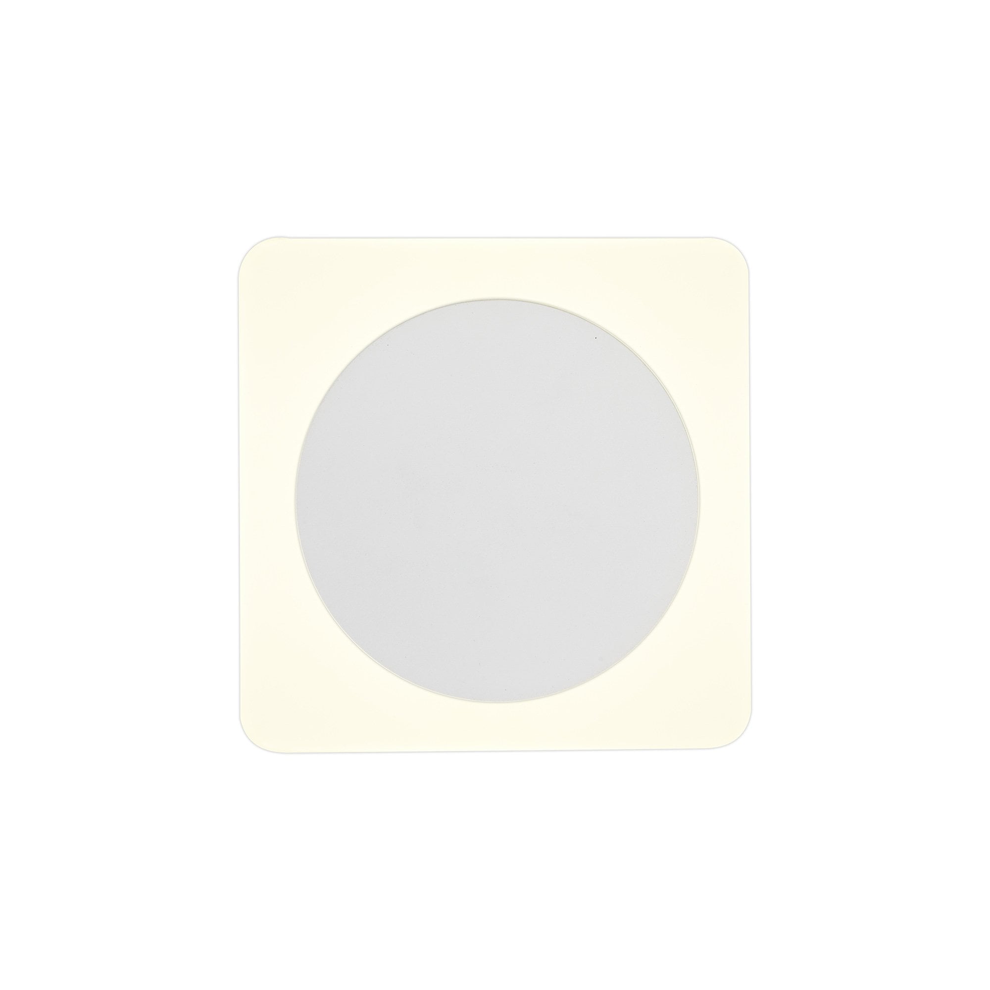 Fabula Kingsley Magnetic Base LED Wall Lamp - 15cm Round 19cm Square - Central - Sand White & Acrylic Frosted Diffuser