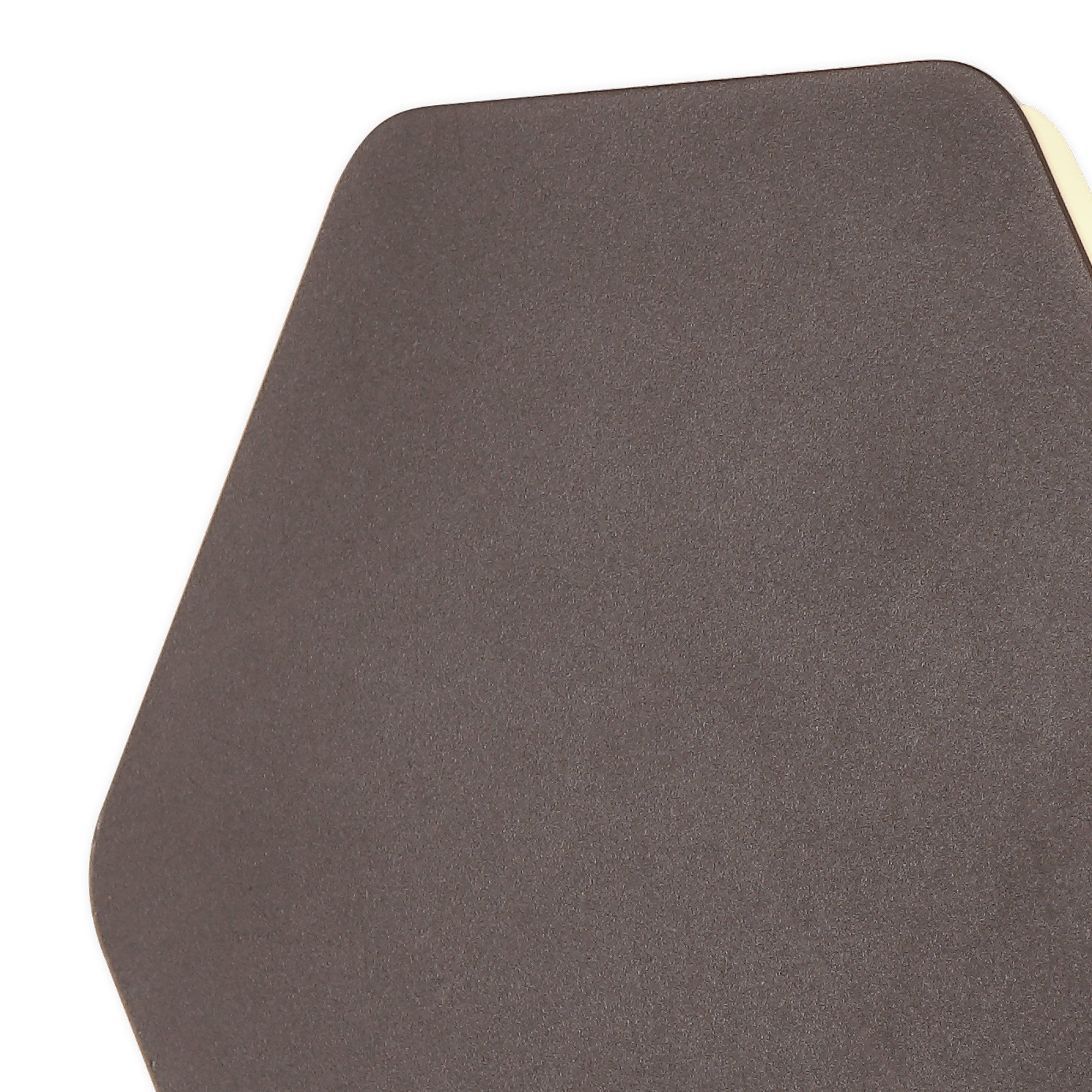 Fabula Kingsley Magnetic Base LED Wall Lamp - 20/19cm Horizontal Hexagonal - Central - Coffee & Acrylic Frosted Diffuser