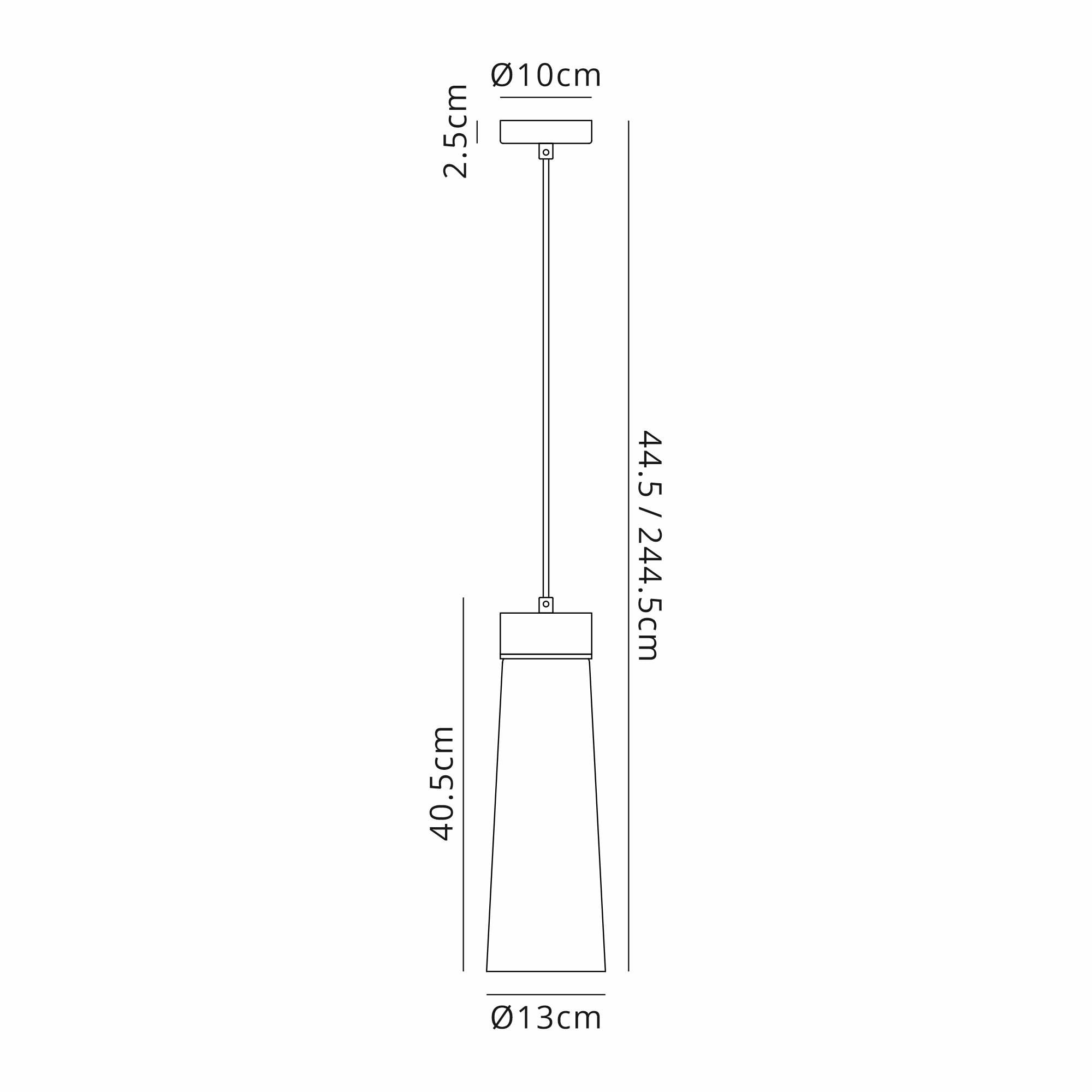Fabula Laurel Single Pendant - Large Cylindrical Cone Shade - Satin Nickel & Clear Glass