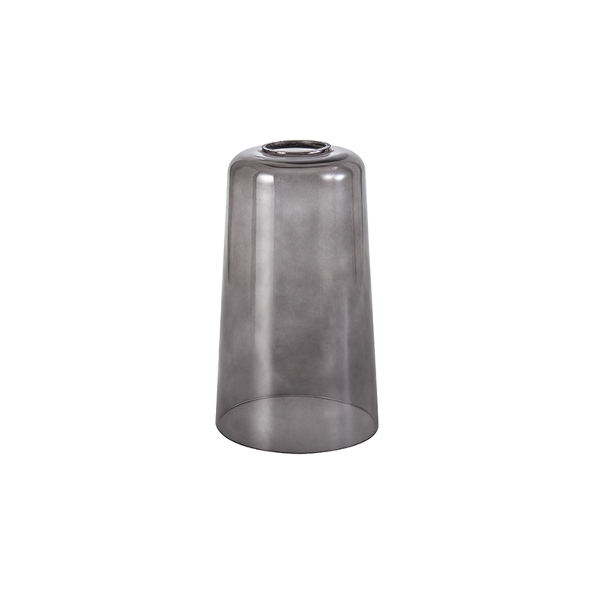 Fabula Laurel Small Cylindrical Cone Shade - Smoked Grey Glass - Shade Only