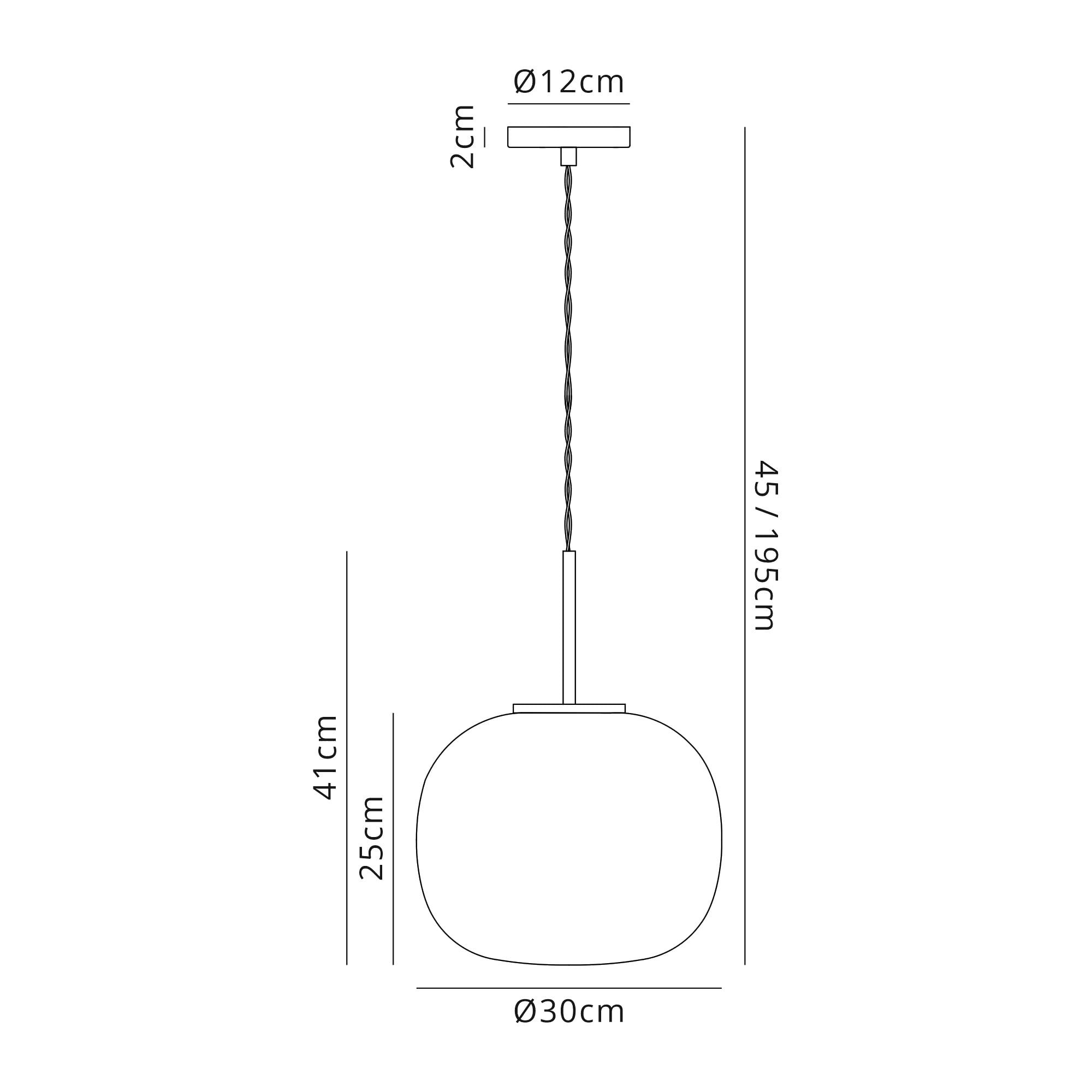 Fabula Littleton Medium Single Oval Ball Pendant - Satin Gold & Frosted White Glass