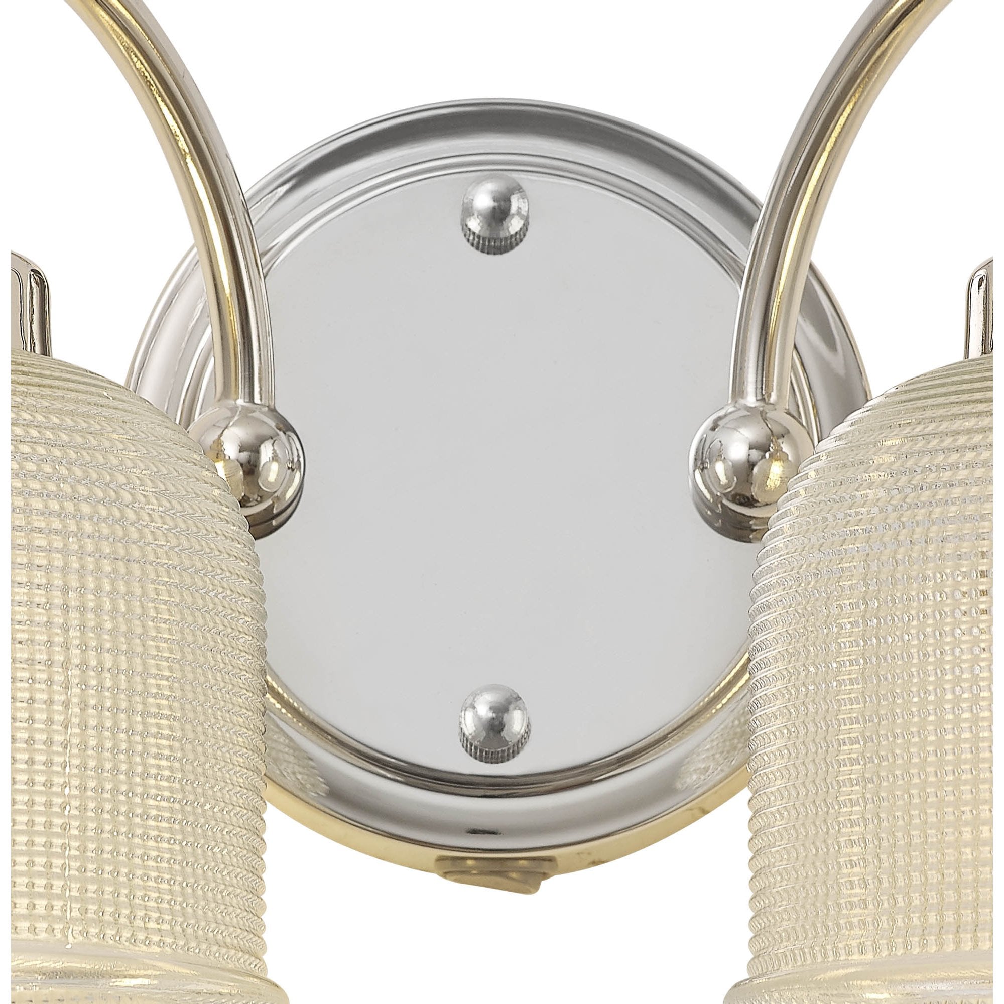 Fabula Maida 2 Light Wall Lamp - Polished Nickel & Prismatic Glass