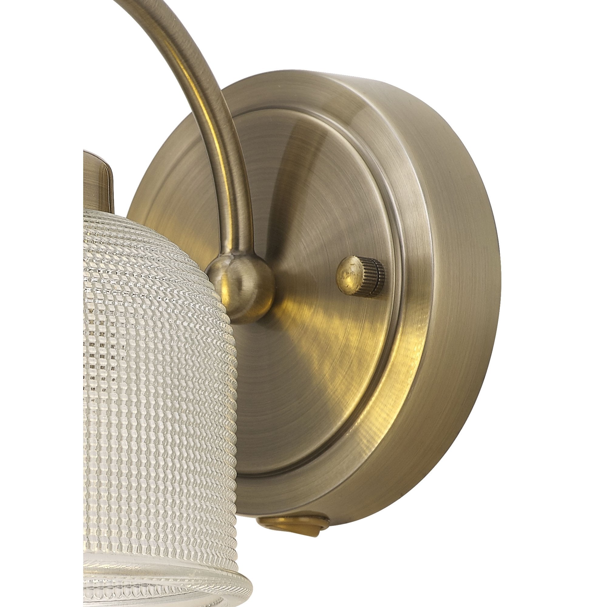 Fabula Maida Single Wall Lamp - Antique Brass & Prismatic Glass