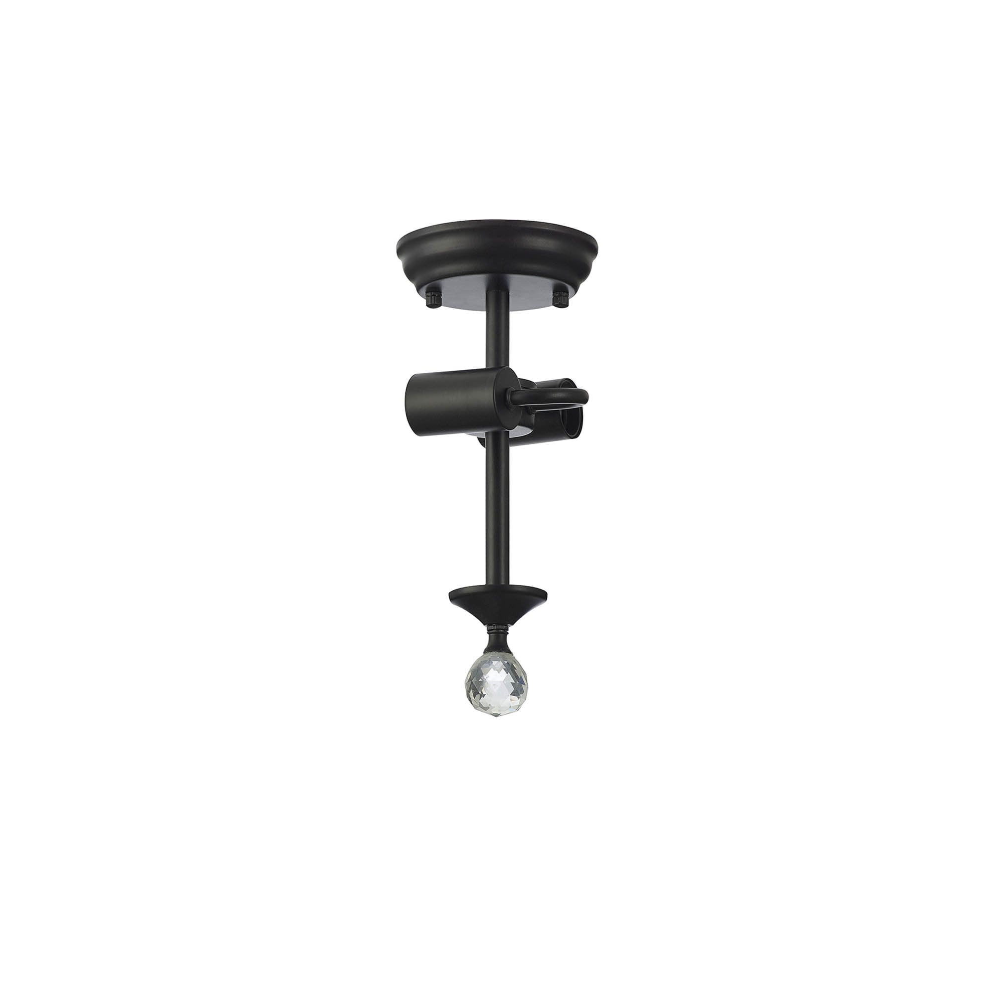 Fabula Mansfield 2 Light Semi-Flush Light Kit - Matt Black - Frame Only