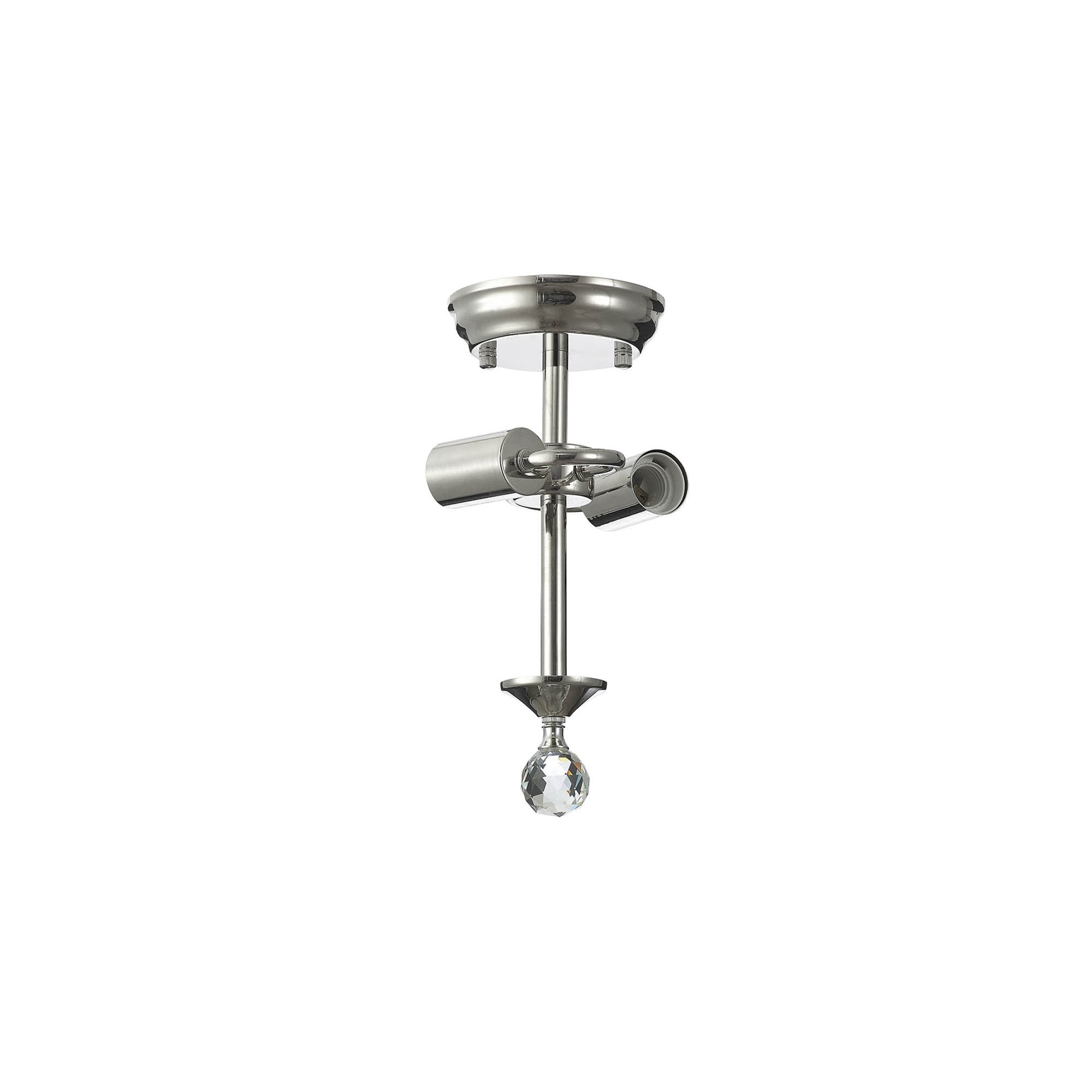 Fabula Mansfield 2 Light Semi-Flush Light Kit - Polished Nickel - Frame Only