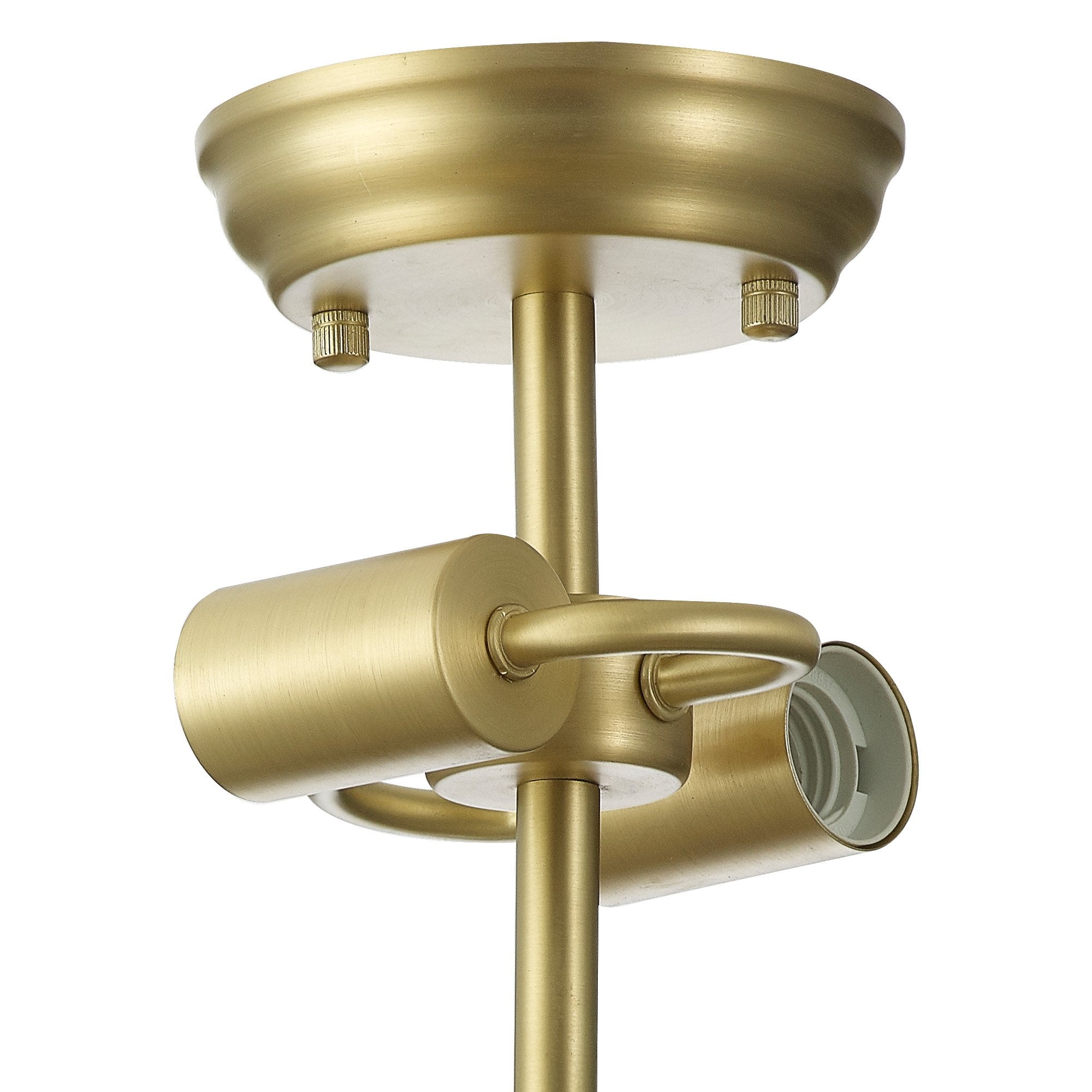 Fabula Mansfield 2 Light Semi-Flush Light Kit - Satin Gold - Frame Only