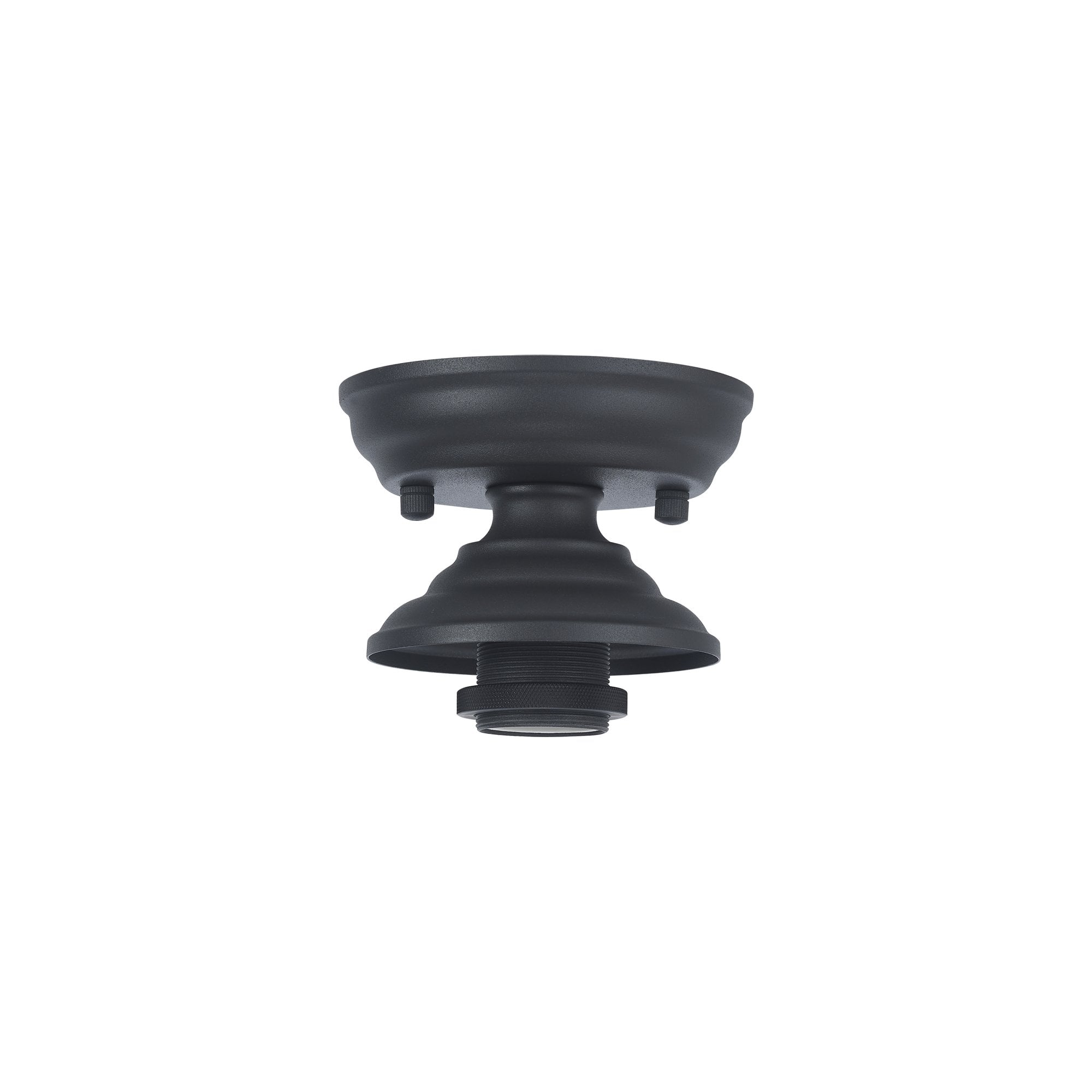 Fabula Mansfield Single Flush Light Kit - Graphite - Frame Only