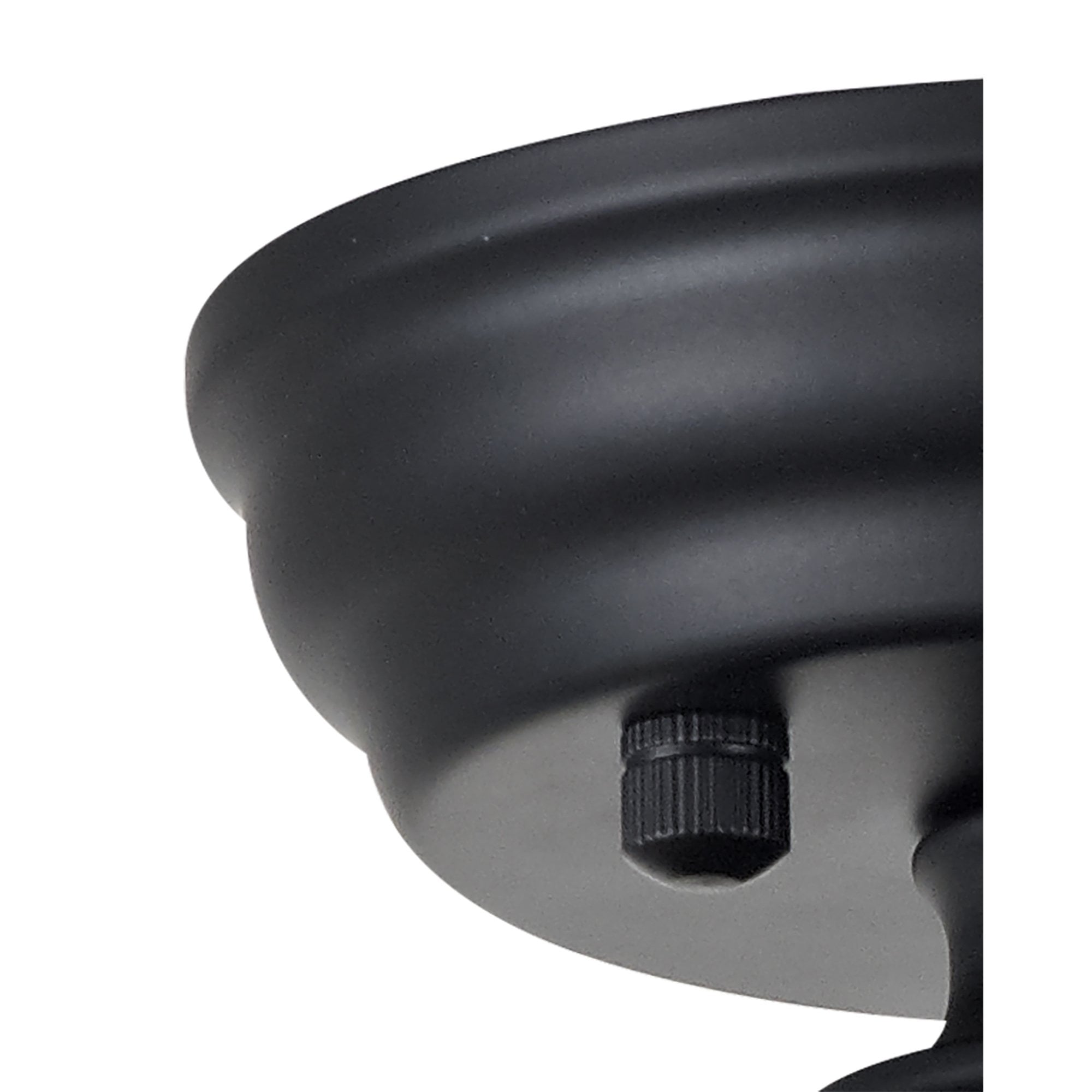 Fabula Mansfield Single Flush Light Kit - Matt Black - Frame Only
