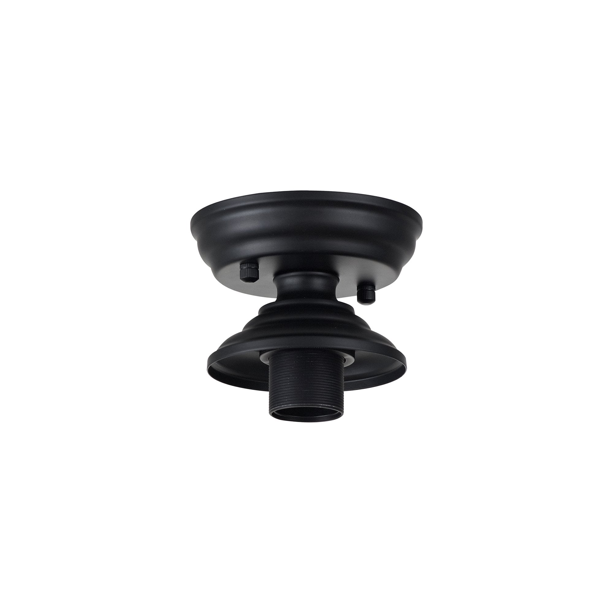Fabula Mansfield Single Flush Light Kit - Matt Black - Frame Only