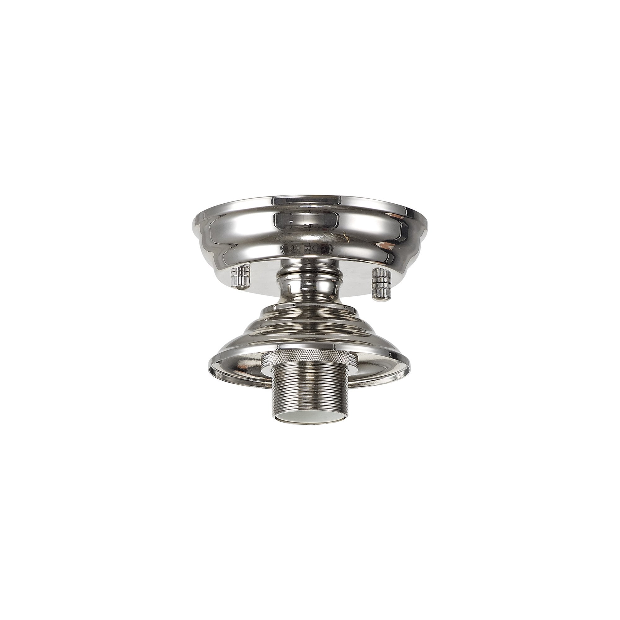 Fabula Mansfield Single Flush Light Kit - Polished Nickel - Frame Only