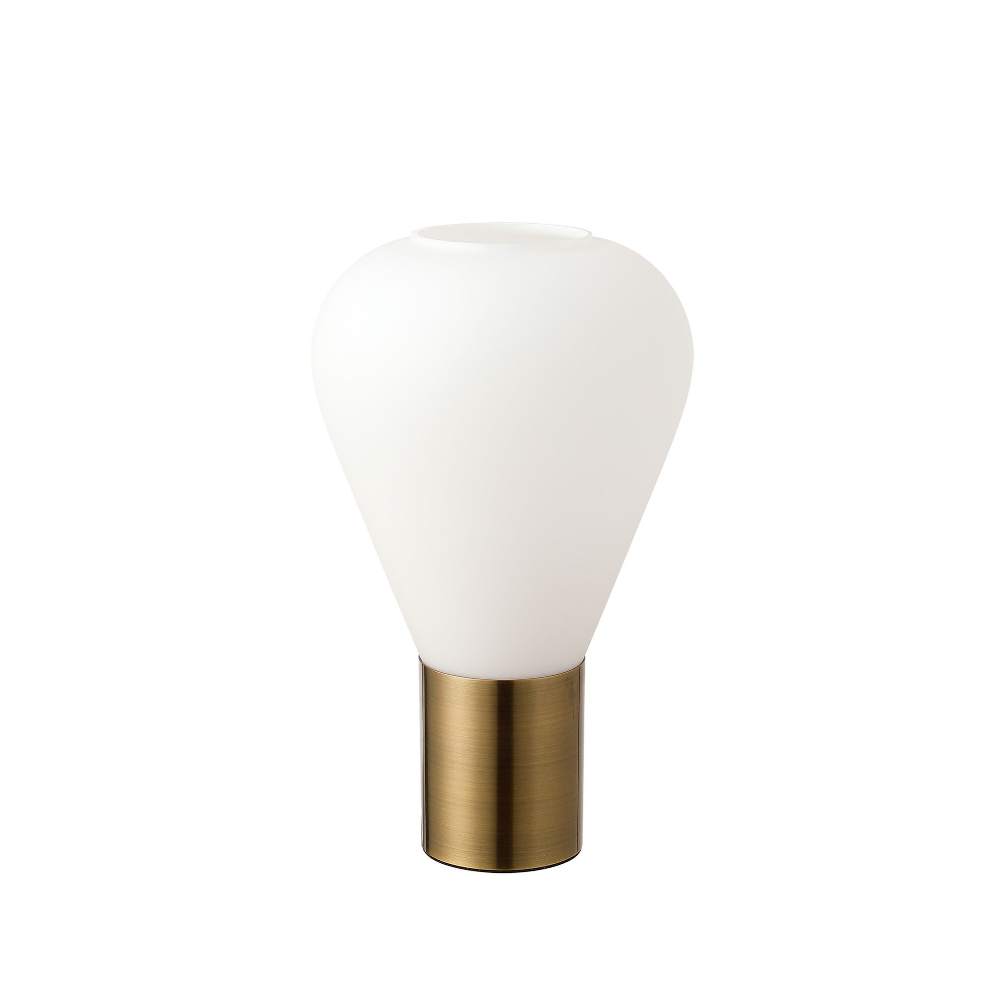 Fabula Maple Narrow Table Lamp - Antique Brass & Opal Glass