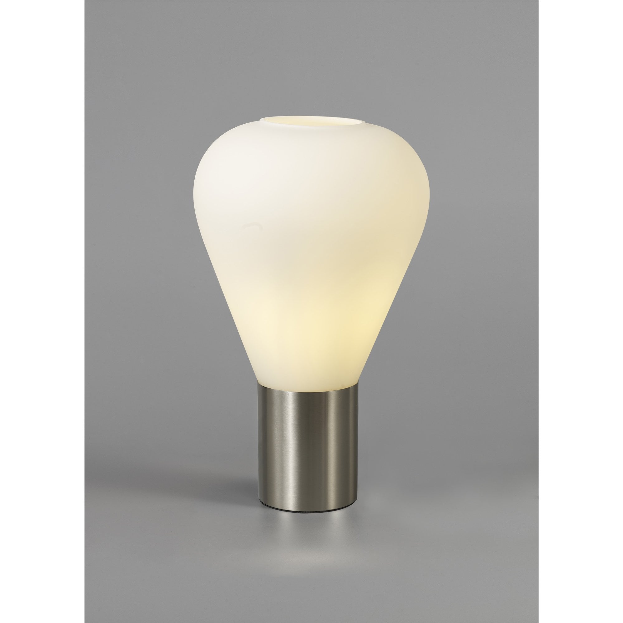 Fabula Maple Narrow Table Lamp - Satin Nickel & Opal Glass