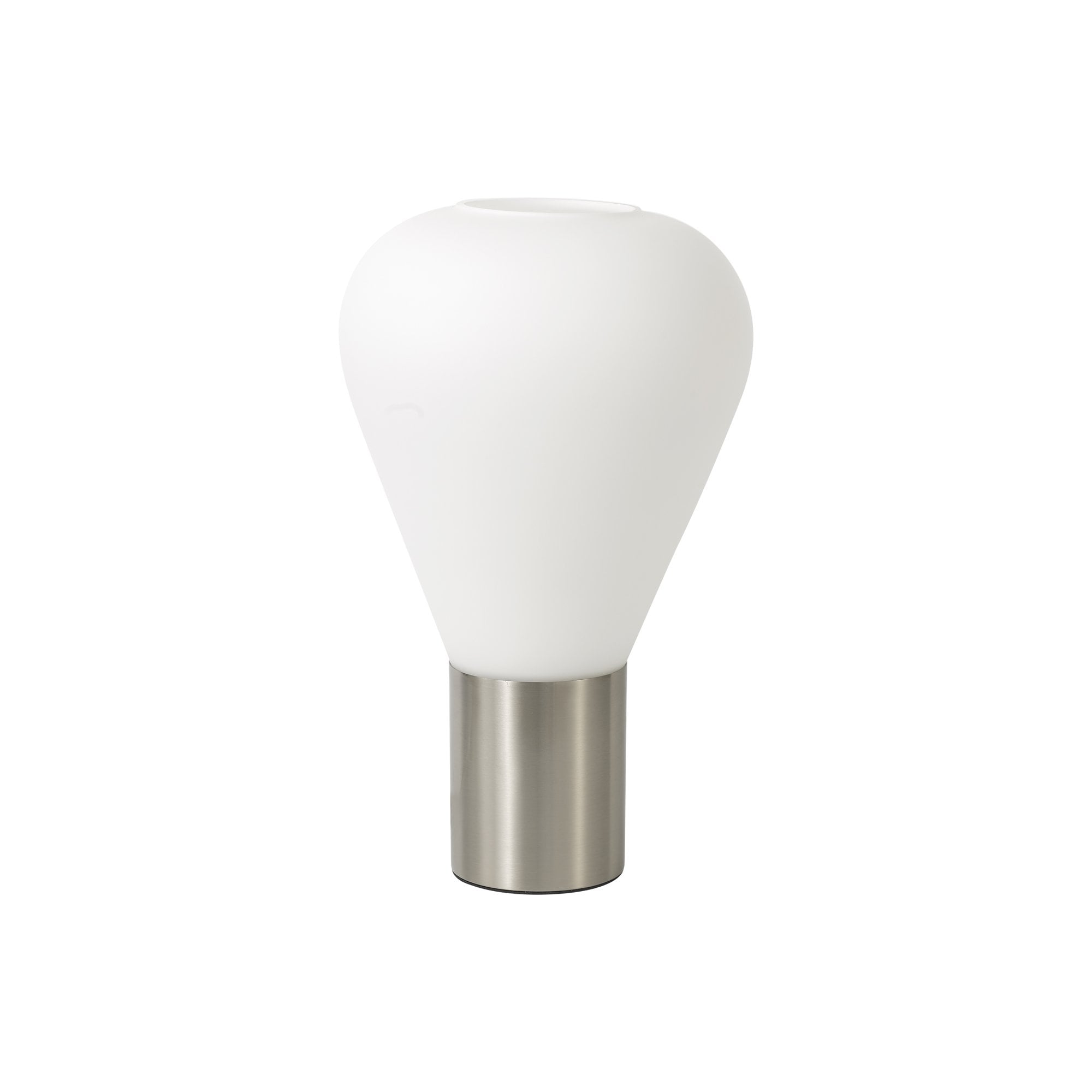 Fabula Maple Narrow Table Lamp - Satin Nickel & Opal Glass