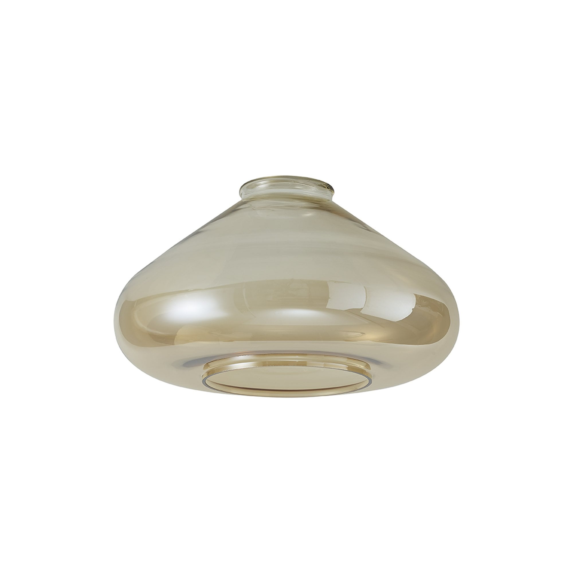 Fabula Maple Wide Shade - Amber Glass - Shade Only
