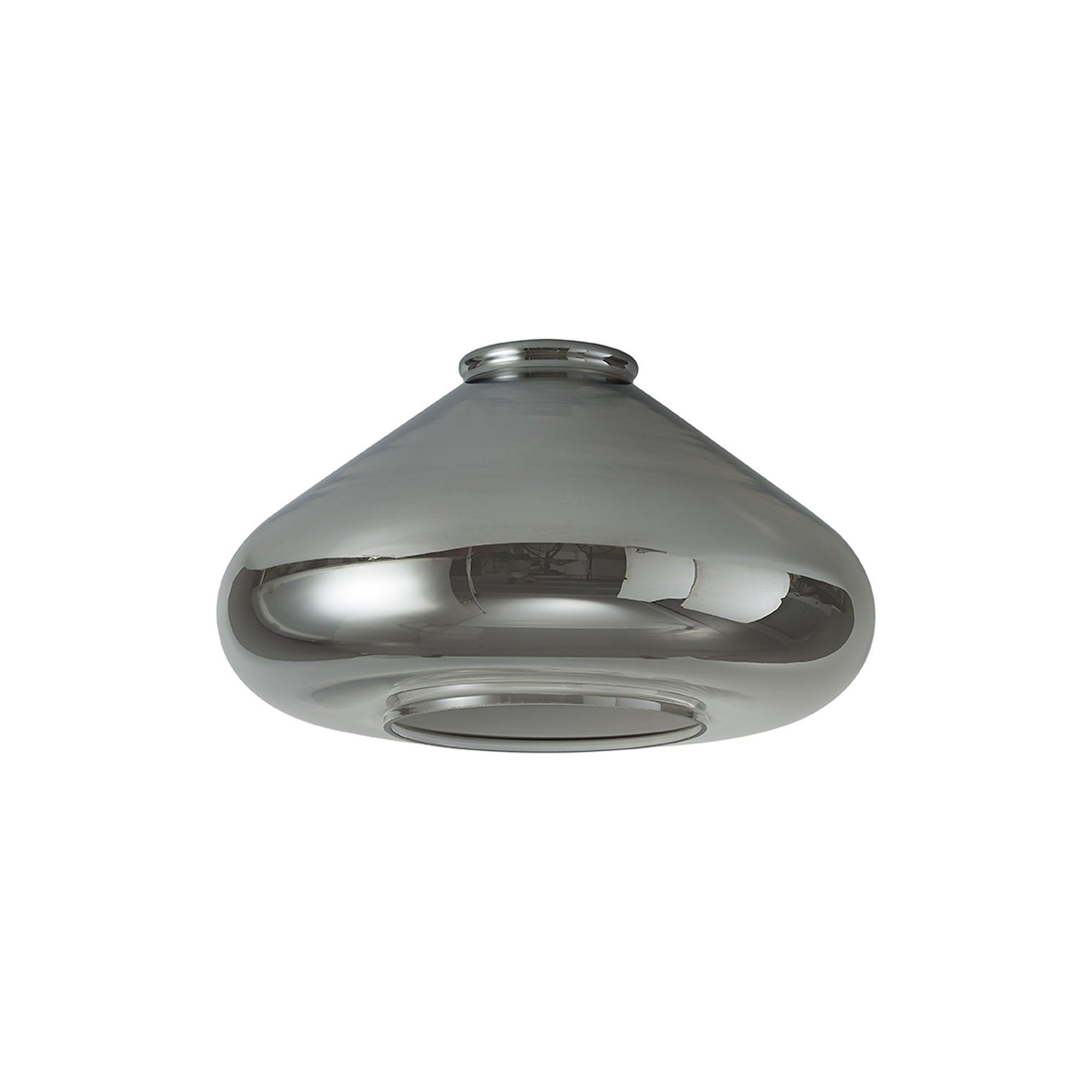 Fabula Maple Wide Shade - Smoke Plated Glass - Shade Only