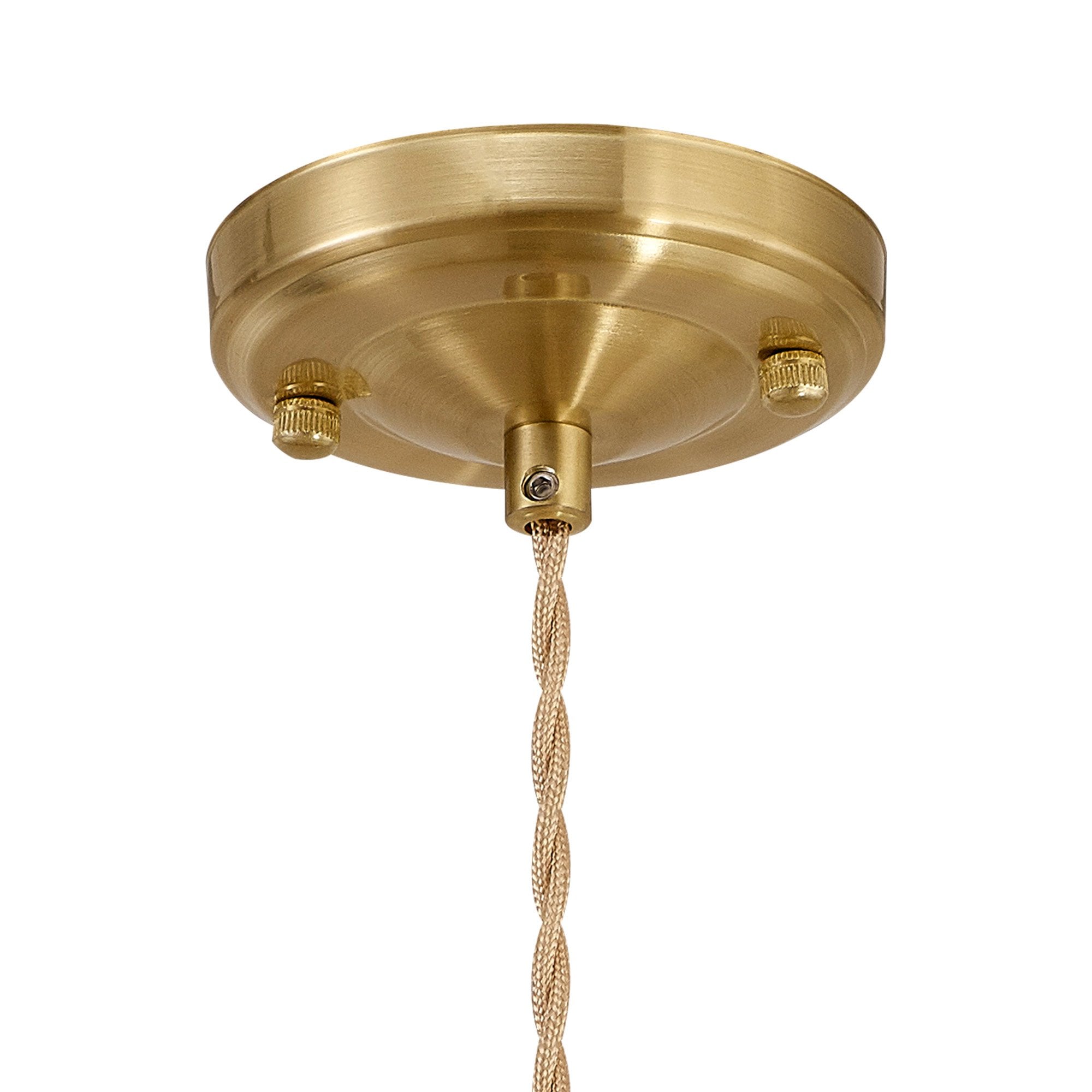 Fabula Merryhill Single Pendant Light Kit - Brass & Pale Gold Twisted Cable - Frame Only